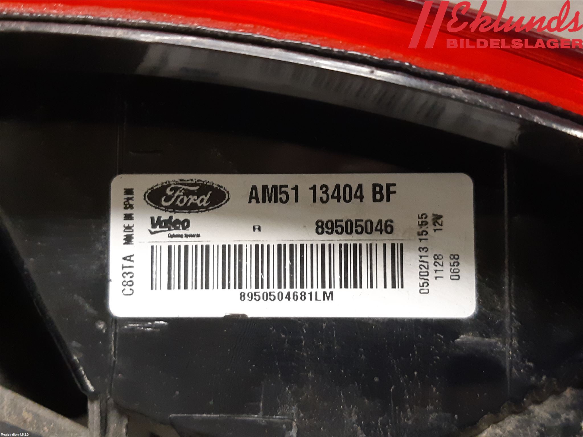 Ford C-MAX II  11-14 Bakljus Höger