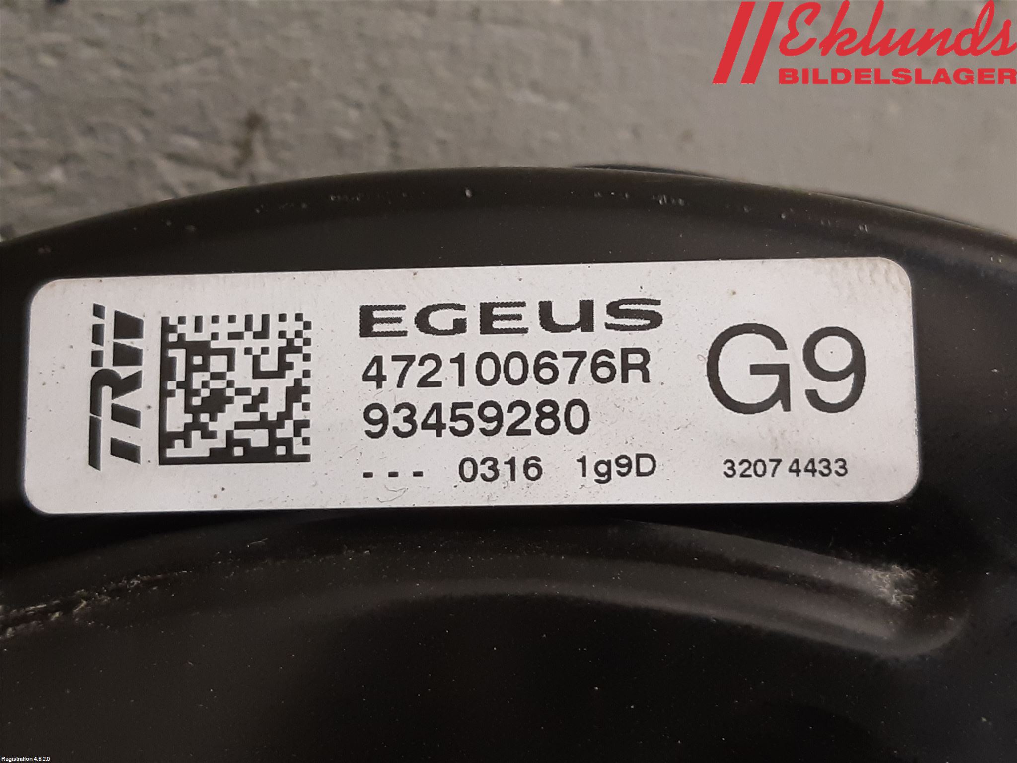 Renault TRAFIC/E-TECH 15- Bromsservo