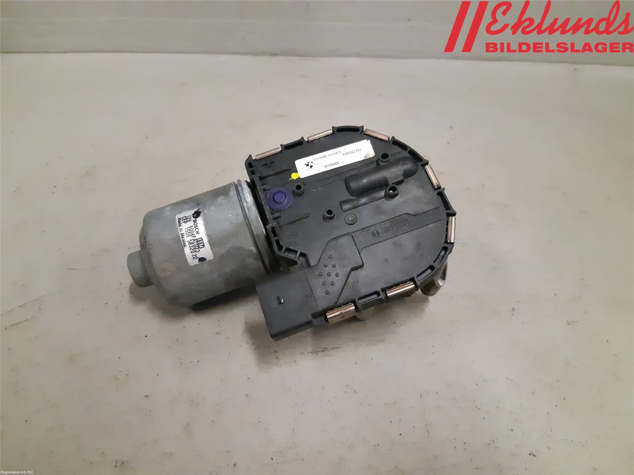 BMW X4 F26 14-18 Torkarmotor Vindruta
