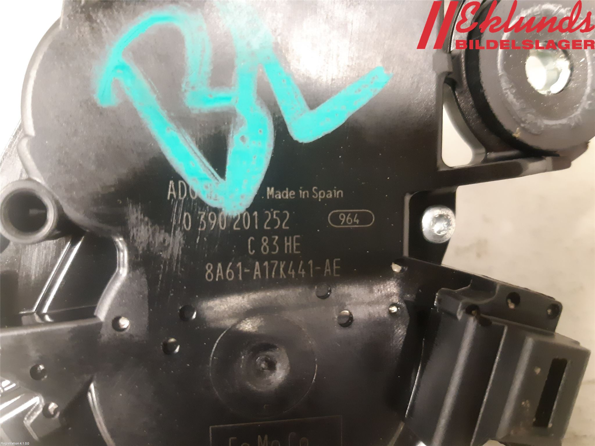 Ford FIESTA 13-17 Torkarmotor Baklucka