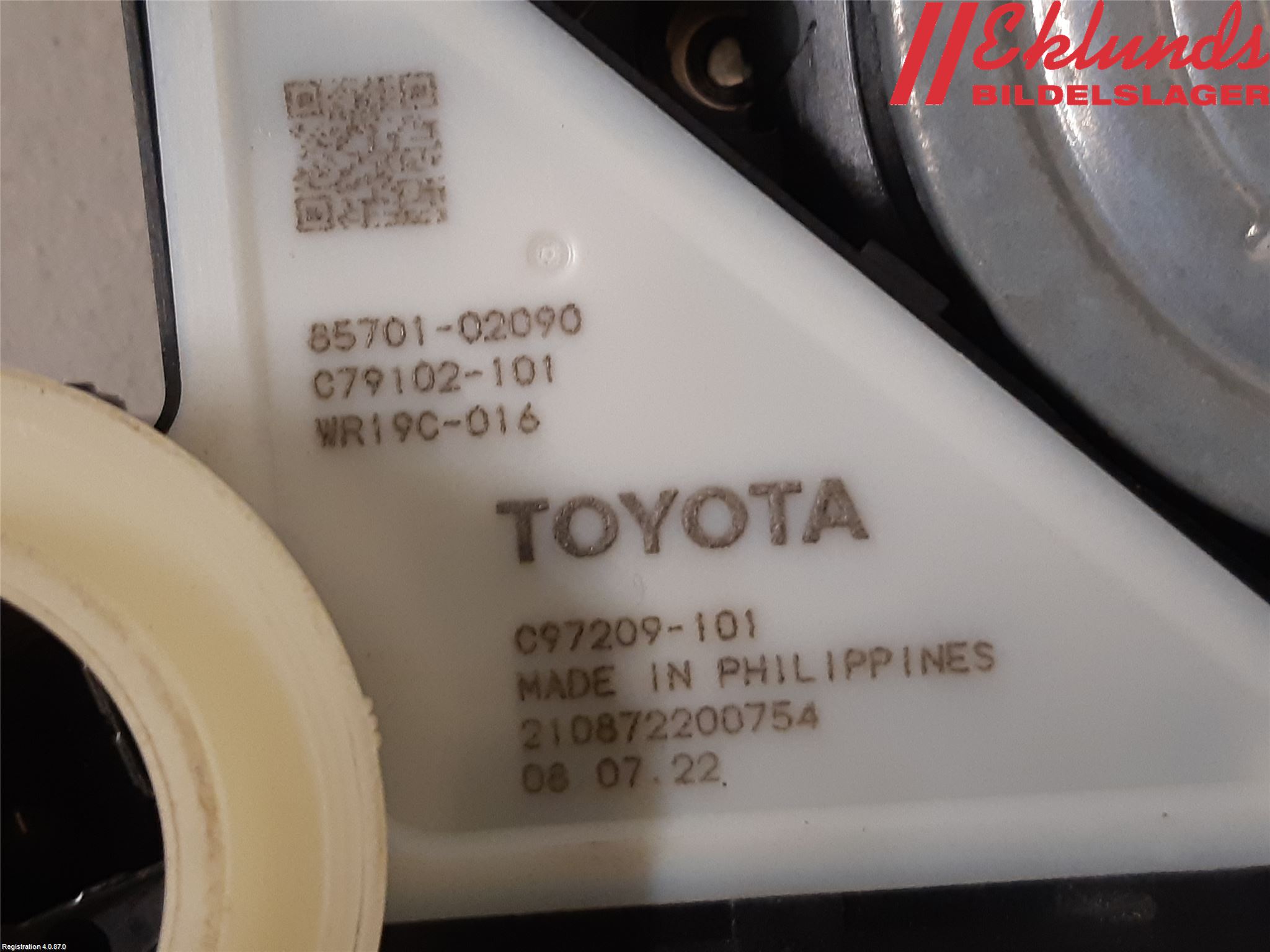 Toyota COROLLA 19- Fönsterhiss El Kompl