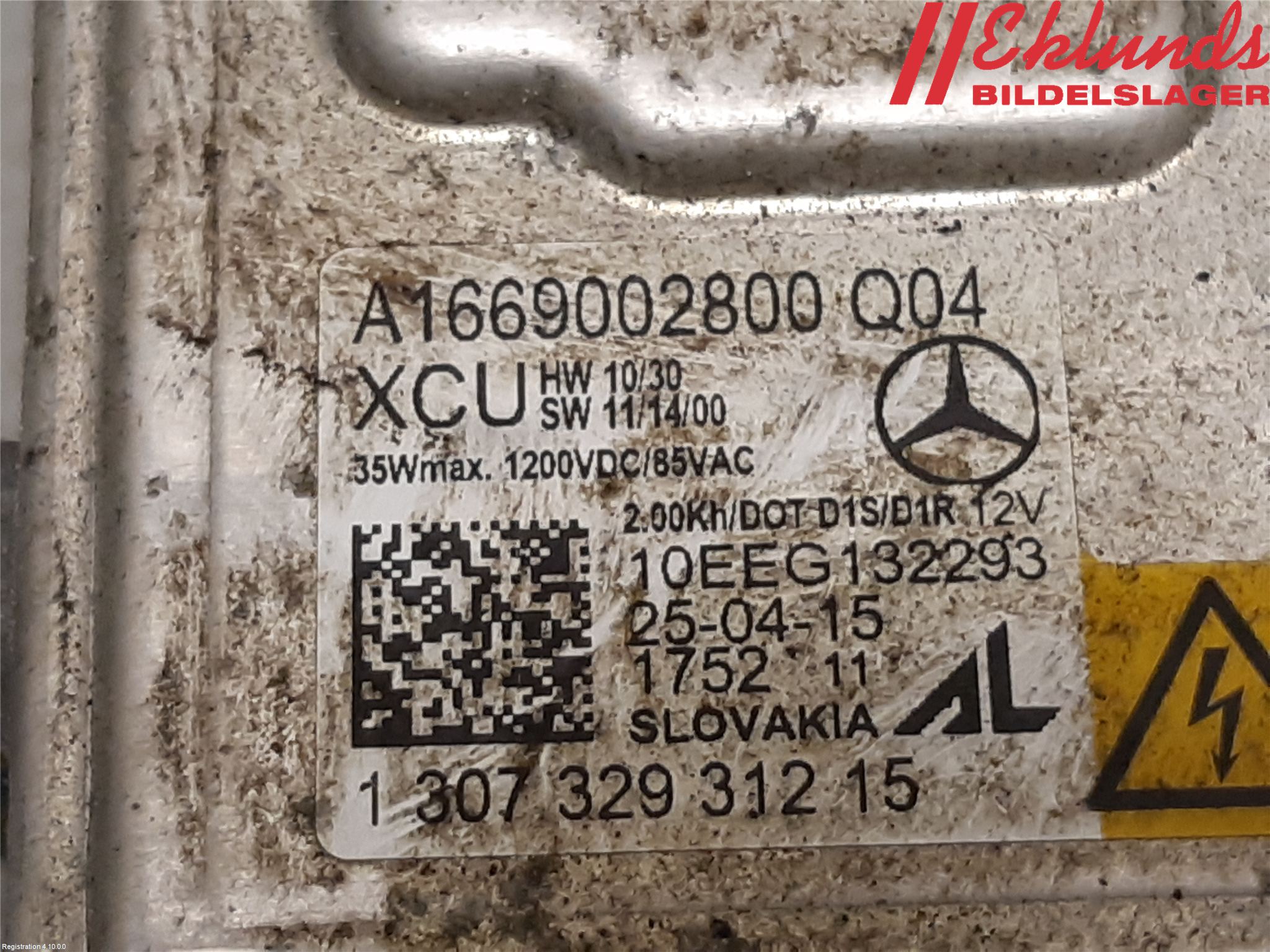 Mercedes-Benz MB C-KLASS (W204) 07-15 Styrenhet Strålkastare