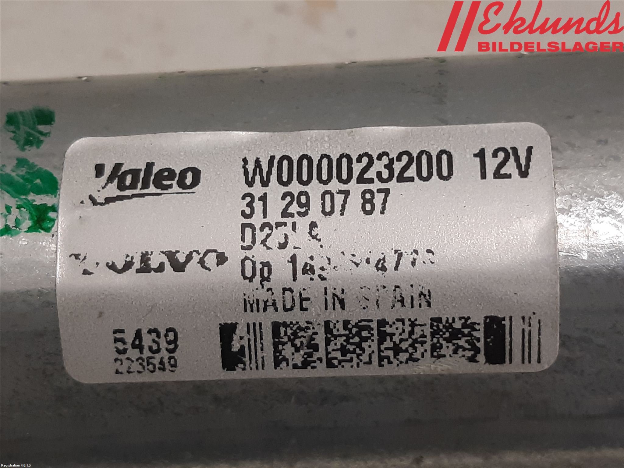 Volvo V70 08-13 Torkarmotor Baklucka