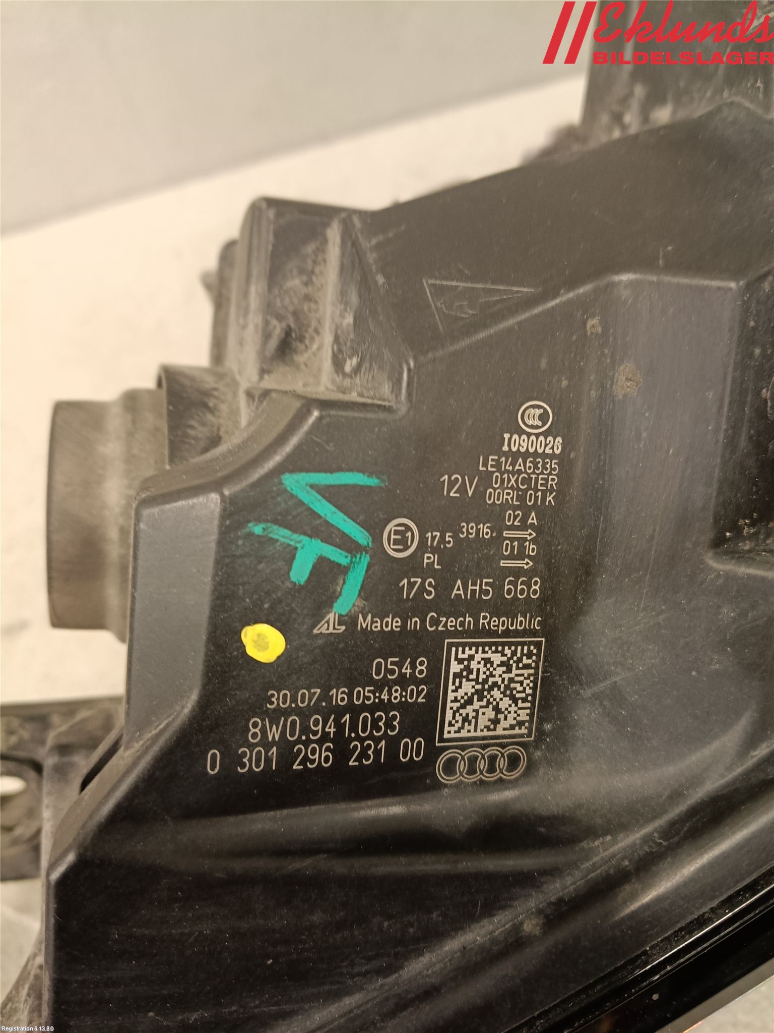 Audi A4/S4 B9 16-19 Strålkastare Vänster