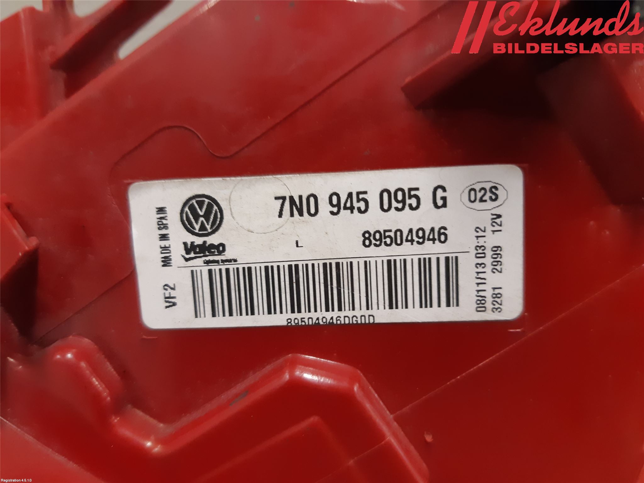 Volkswagen VW SHARAN 11- Bakljus Vänster