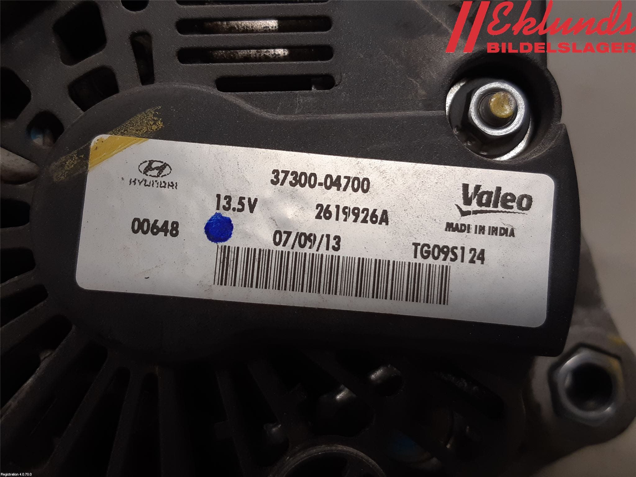Hyundai i10 BA 14-16 Generator