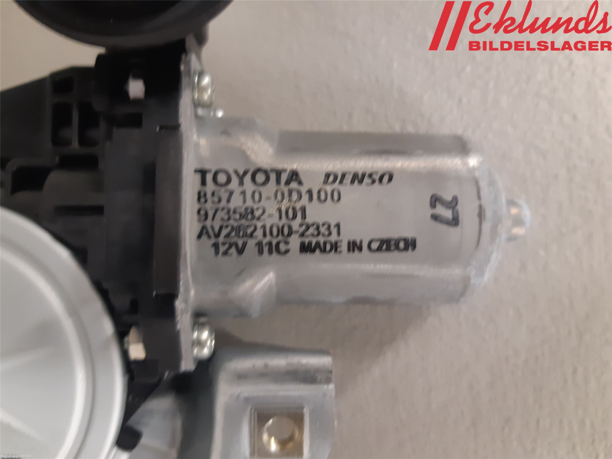 Toyota YARIS XP130 15-20 Fönsterhiss El Kompl