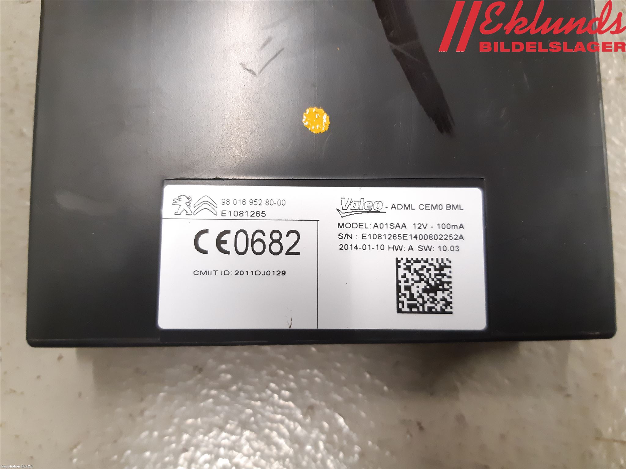 Citroen C4 GRAND PICASSO 14-18 Styrenhet Övrigt