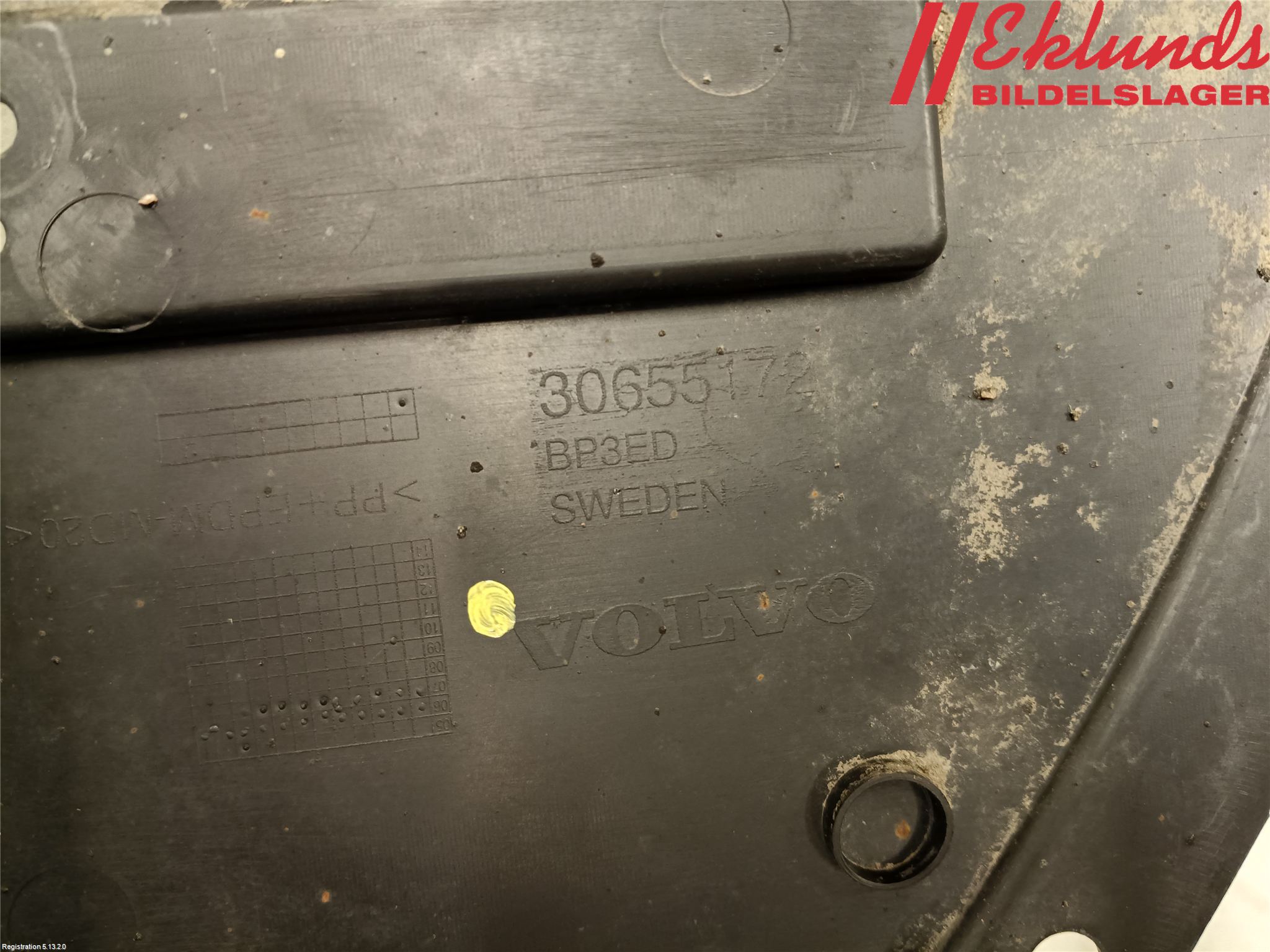 Volvo V70 08-13 Hasplåt Plåt-Plast