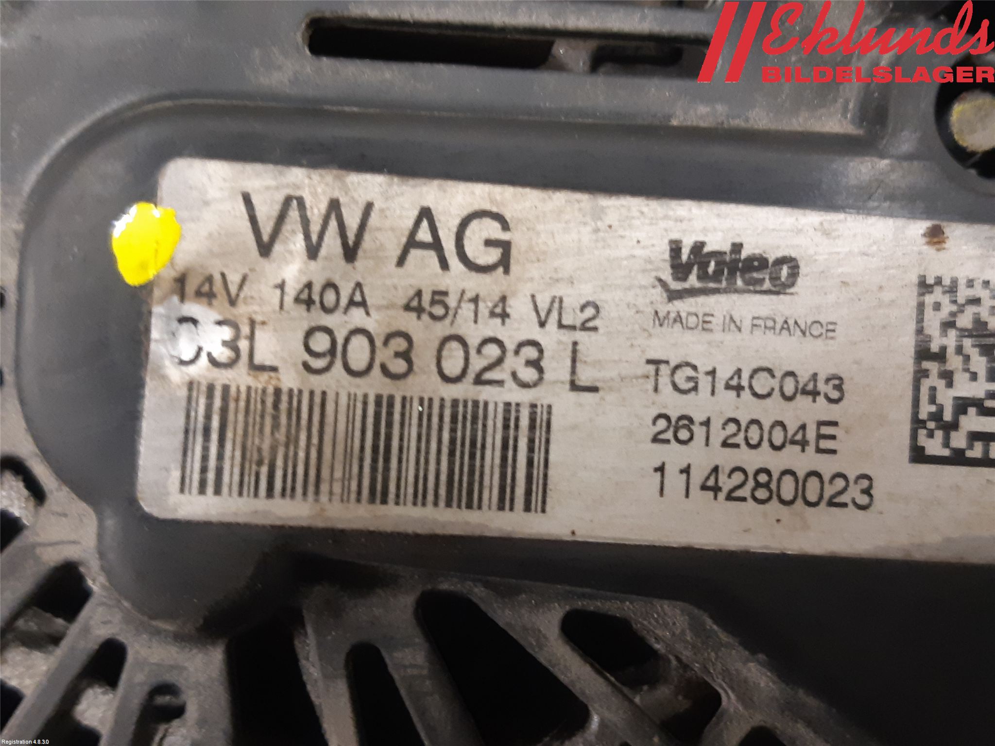 Volkswagen VW PASSAT 15-19 Generator