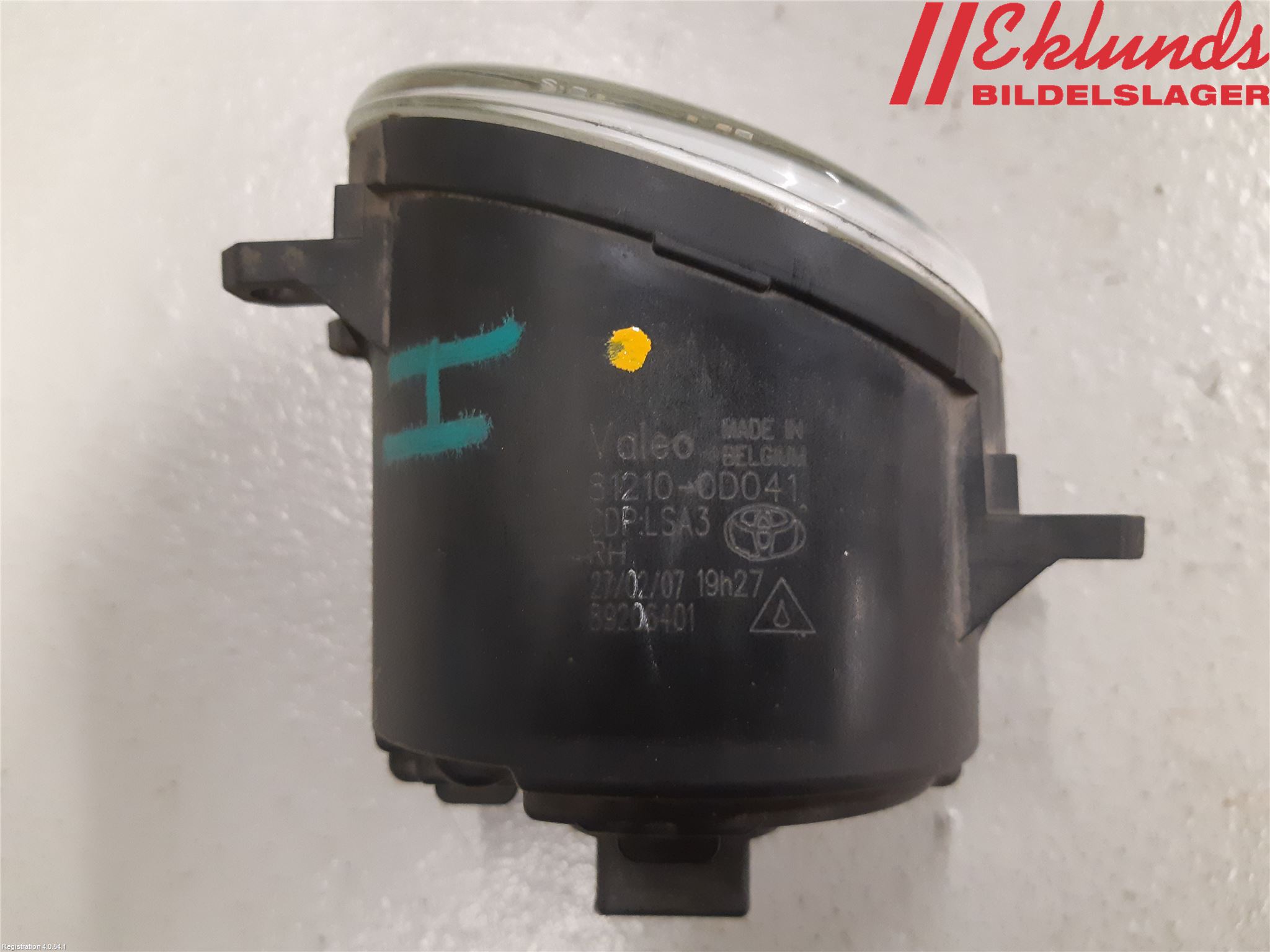 Toyota AURIS 07-09 Dimljus-Varselljus Fram