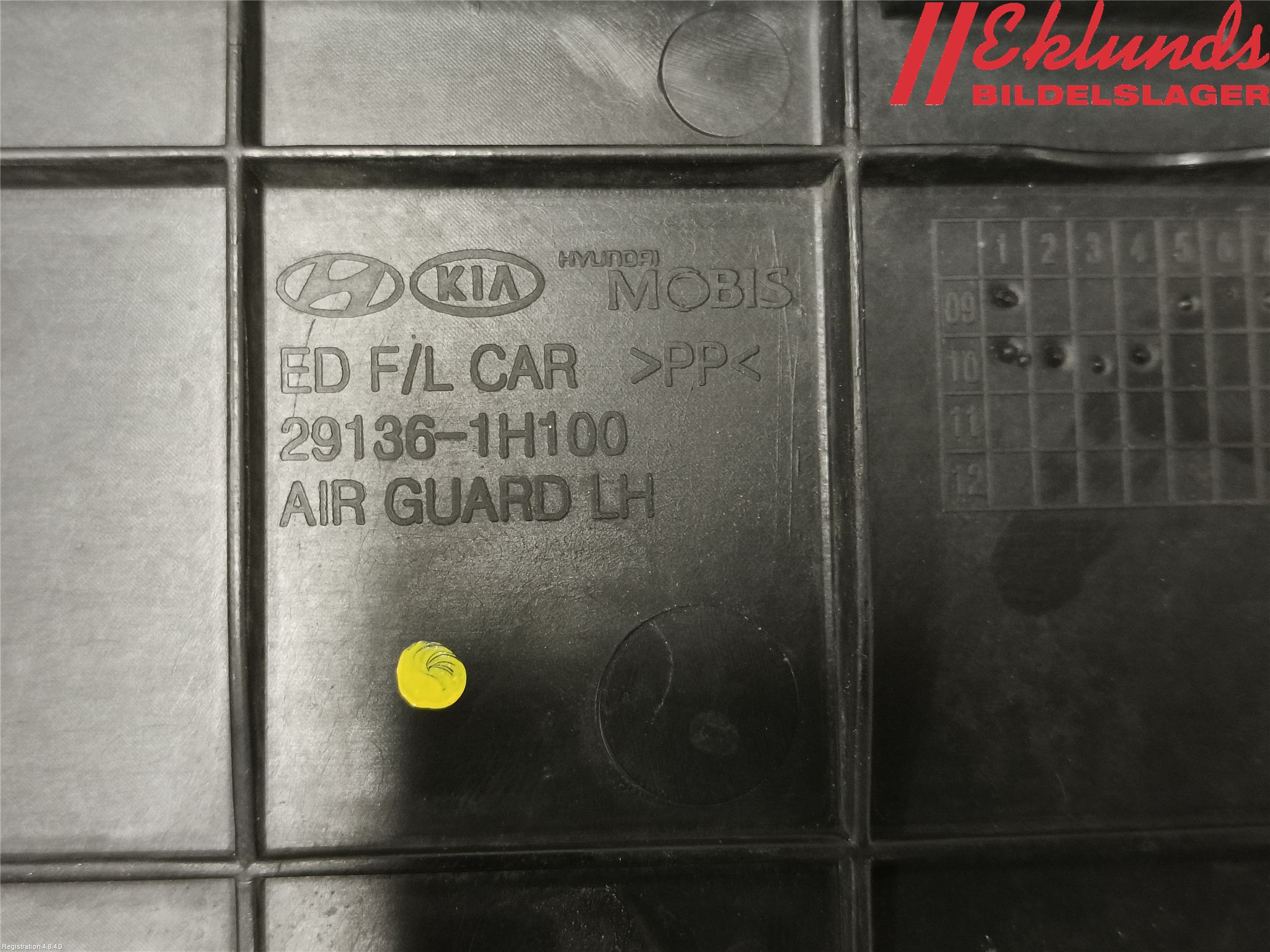 Kia CEED 06-12 Deflektor Plåt-Plast Kylning