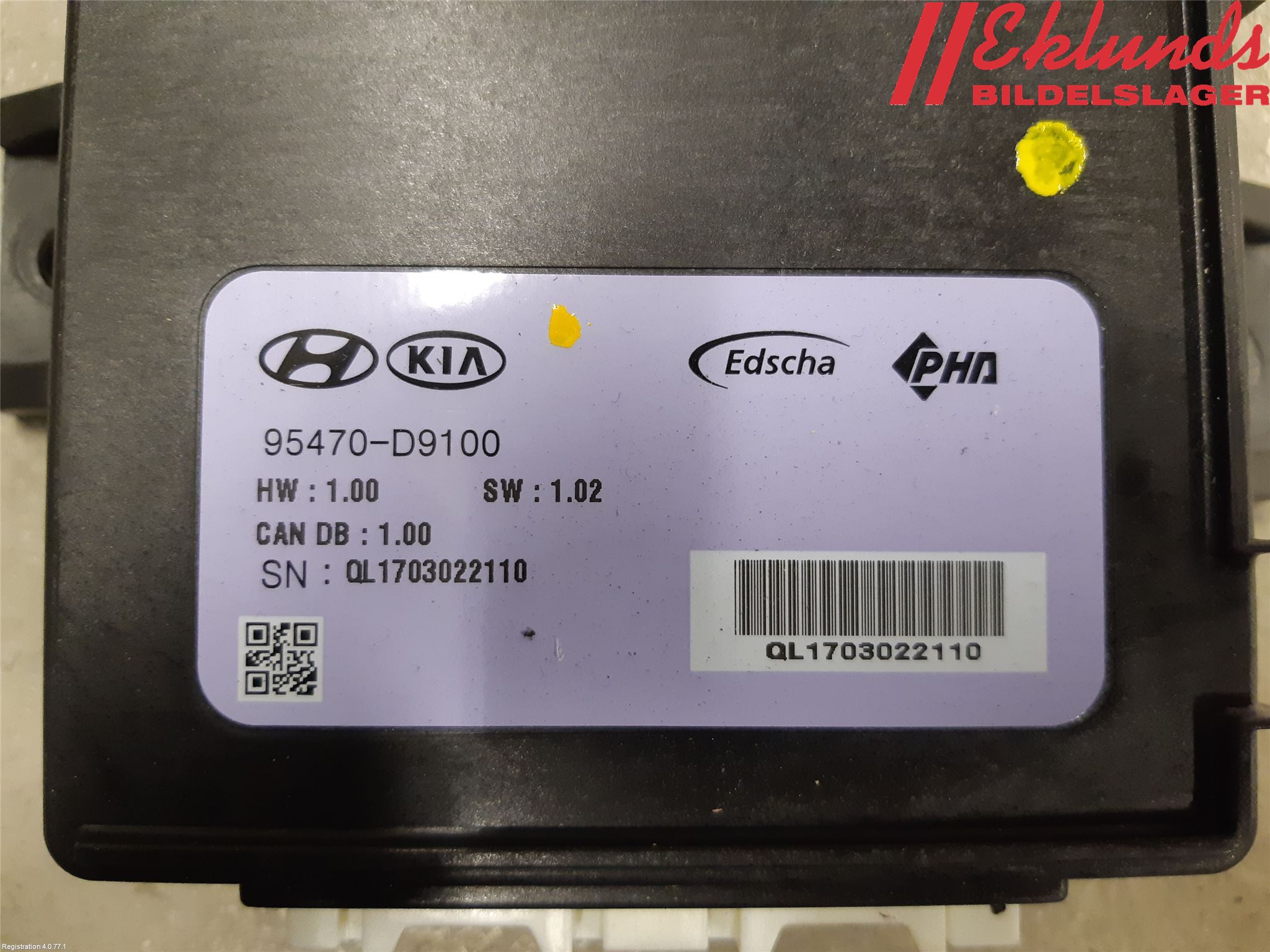 Kia SPORTAGE (QL) 16-21 Styrenhet Baklucka