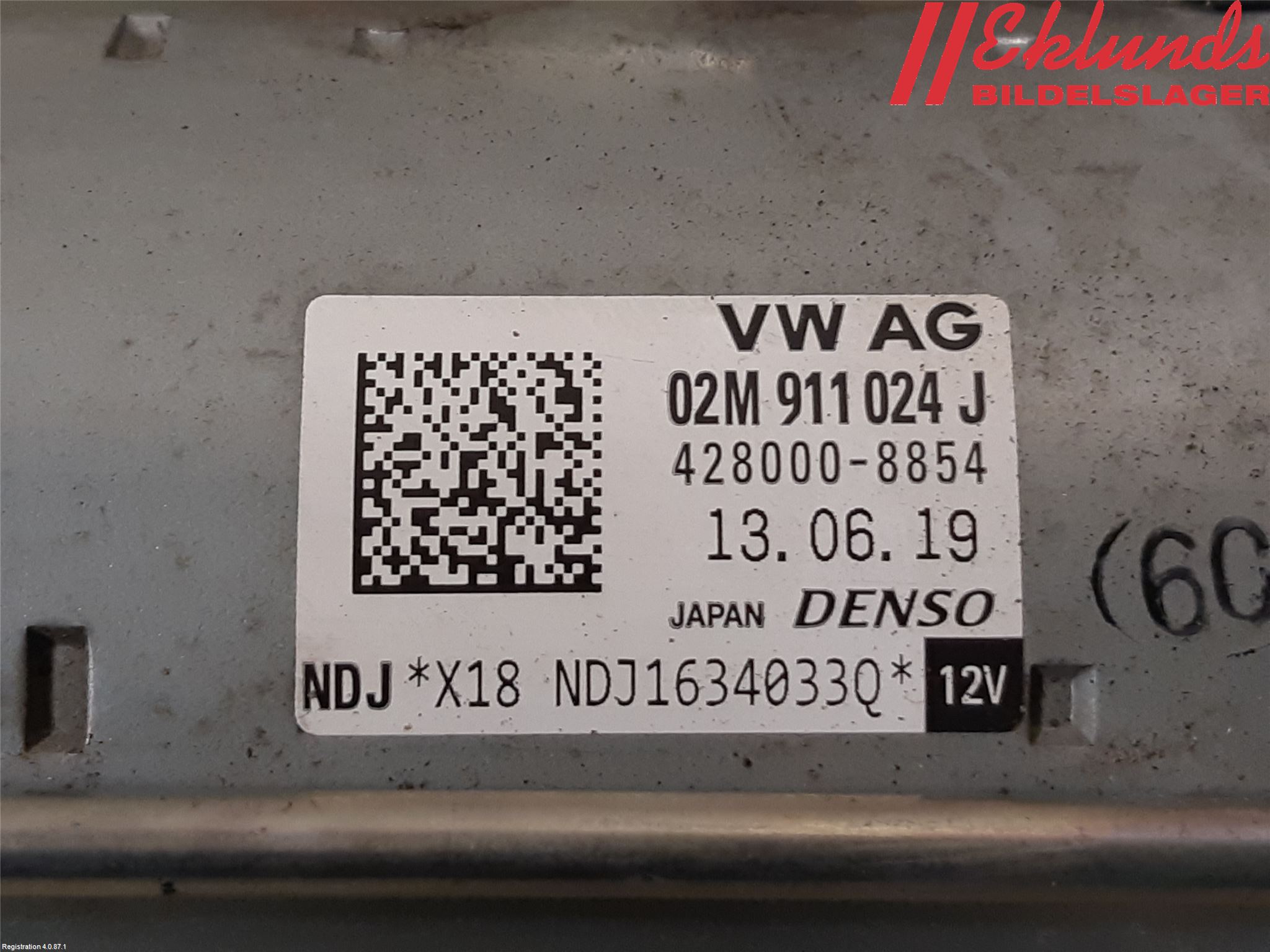 Audi A3/S3 8V 13-20 Startmotor