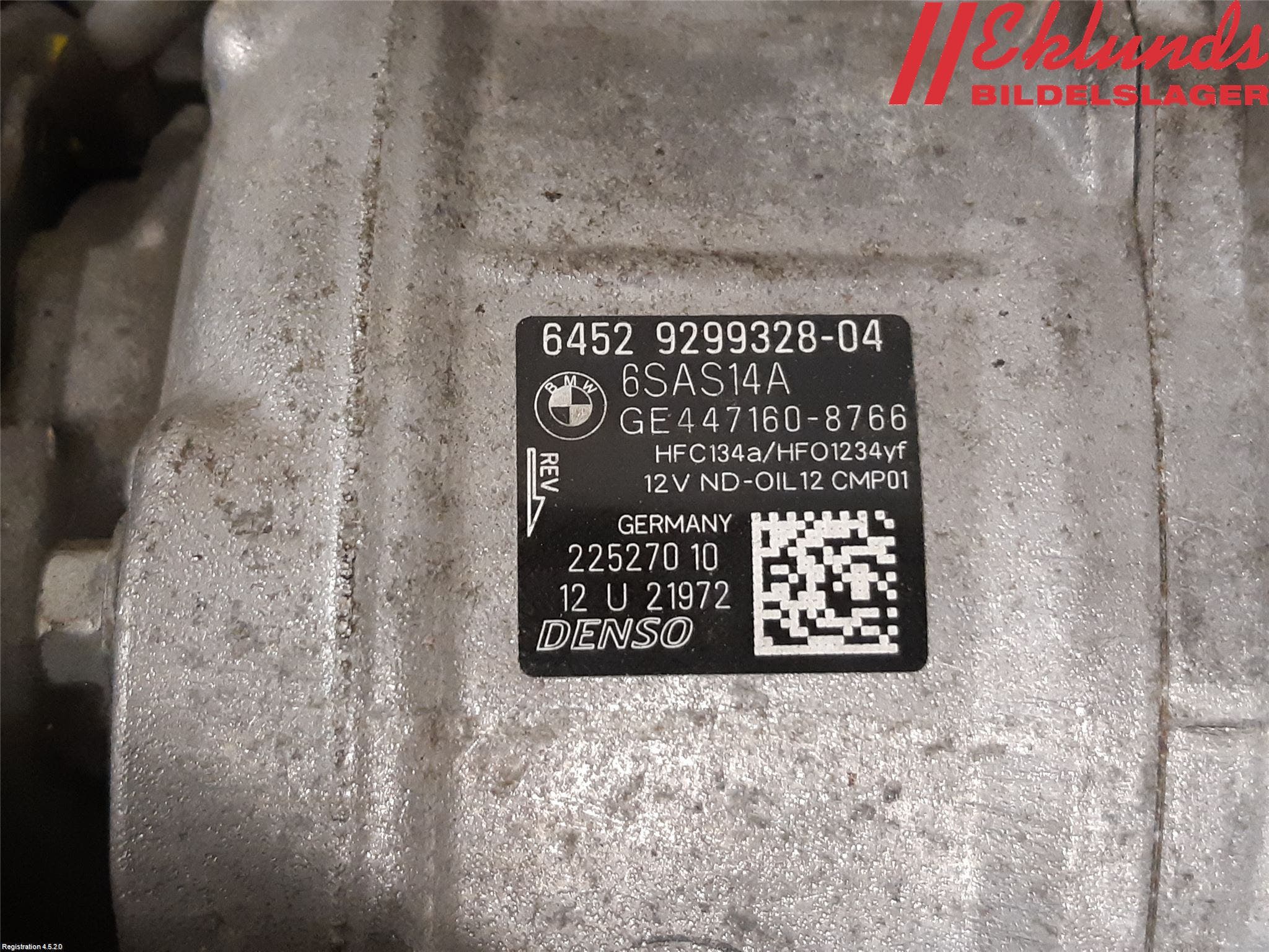 BMW 3 F30/F31/F80 12-19 Ac Kompressor