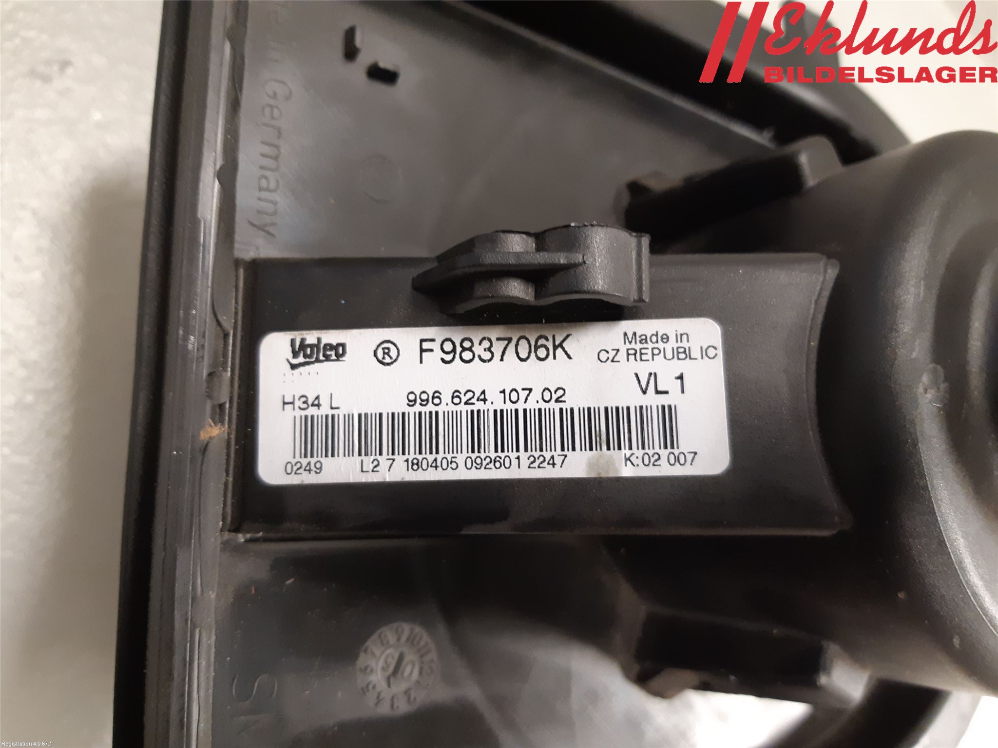 Porsche 911 64- Värmefläkt