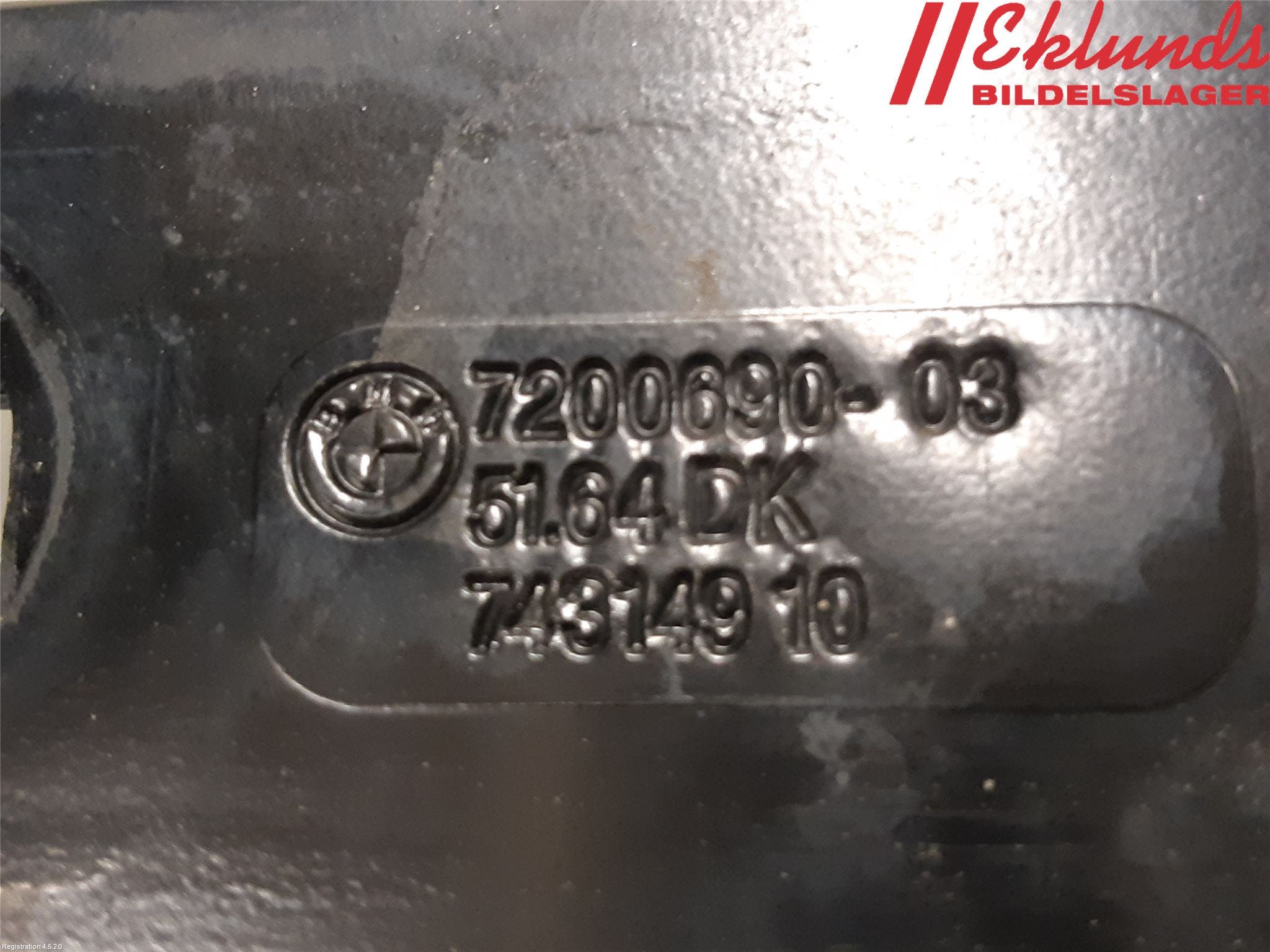 BMW 5 F10/F11/F18 09-17 Frontplåt