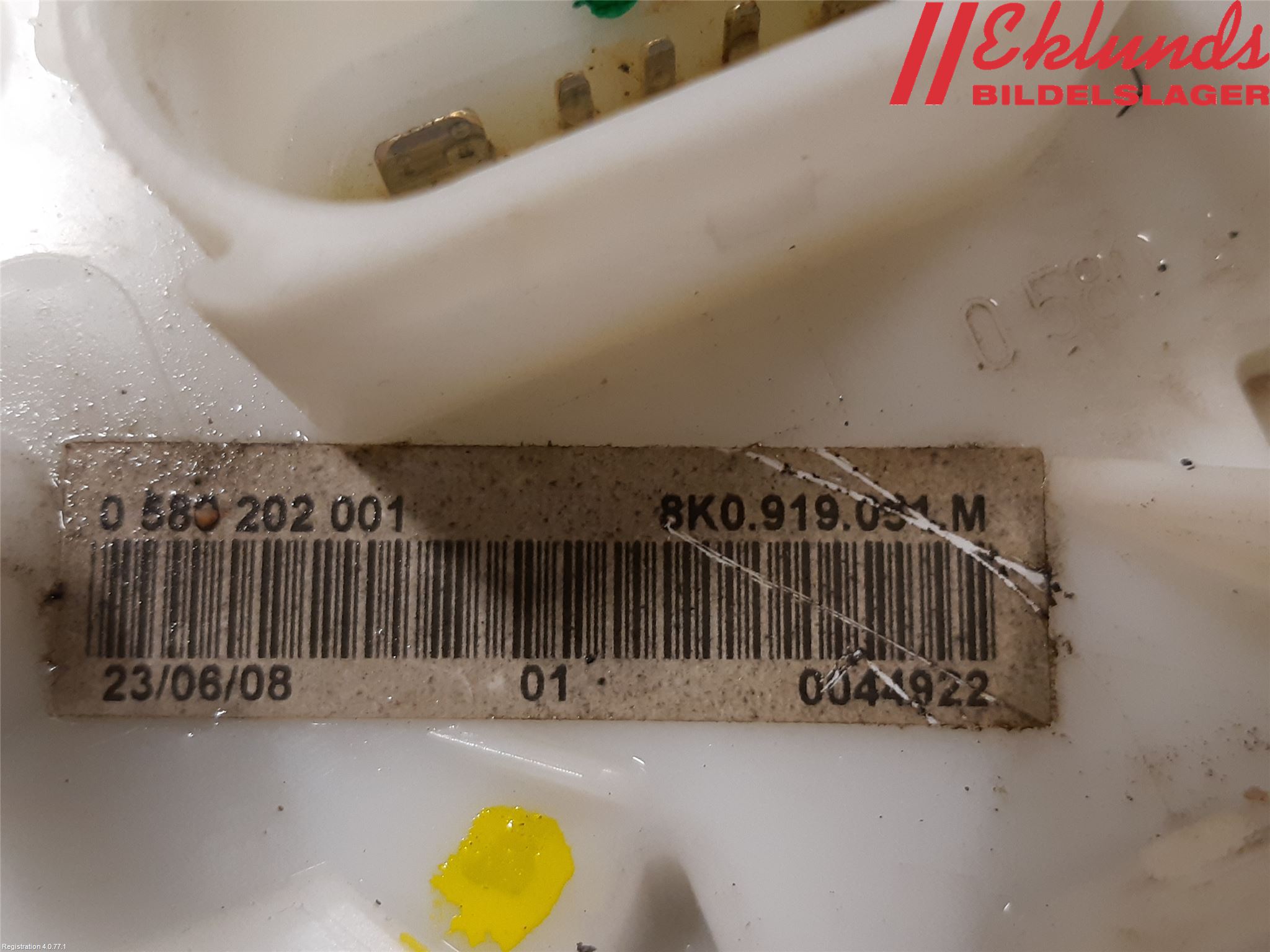 Audi A4/S4 08-11 Bränslepump El