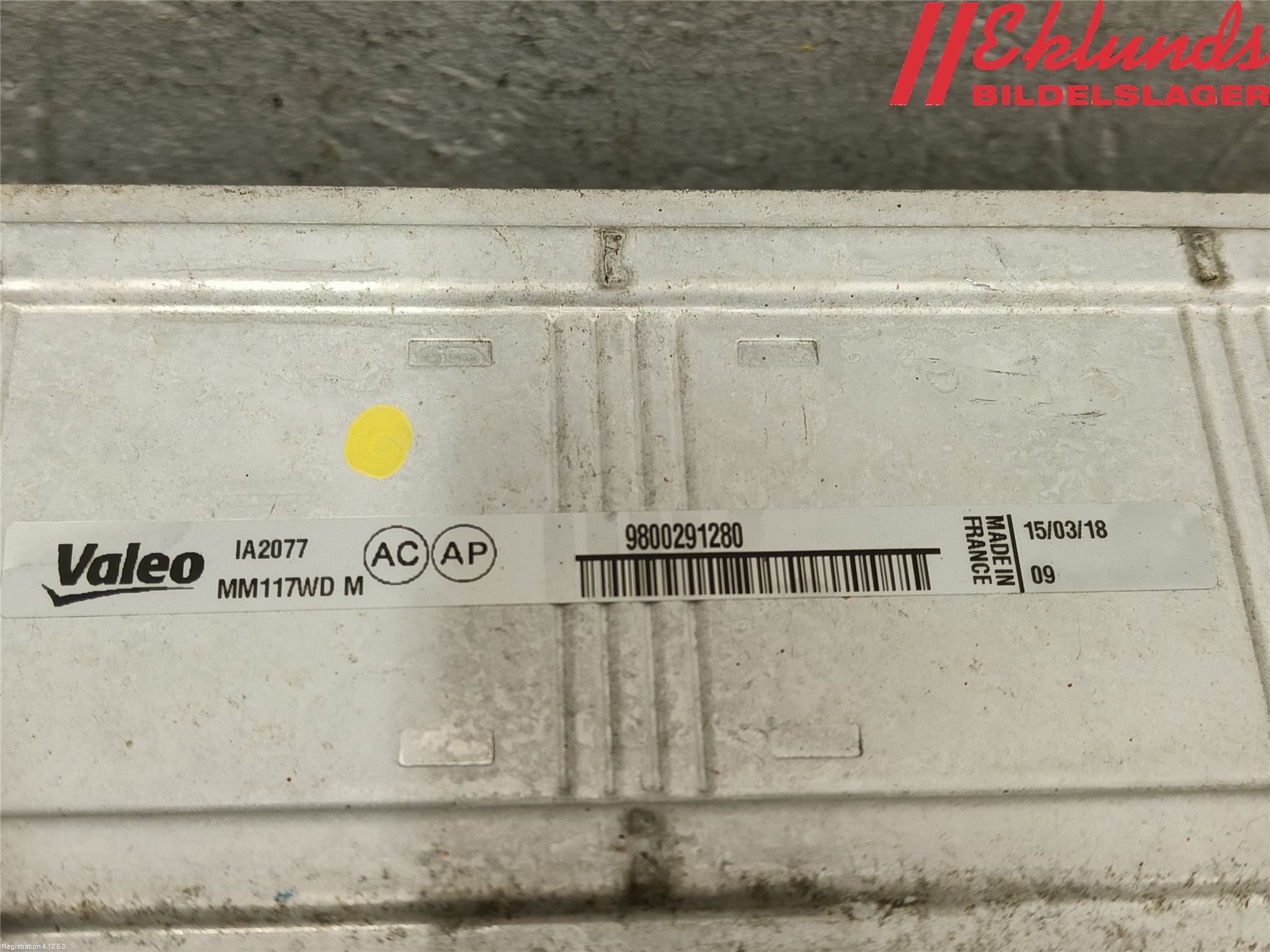 Peugeot PARTNER 16-18 Laddluft-Intercooler Kyl