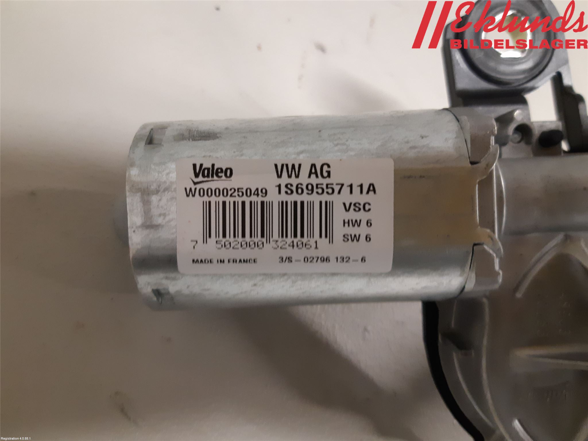 Volkswagen VW UP! / E-UP! Torkarmotor Baklucka