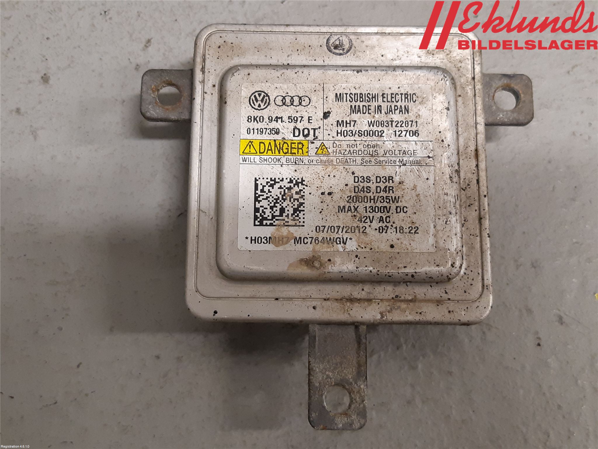 Audi A4 ALLROAD 09-16 Styrenhet Strålkastare