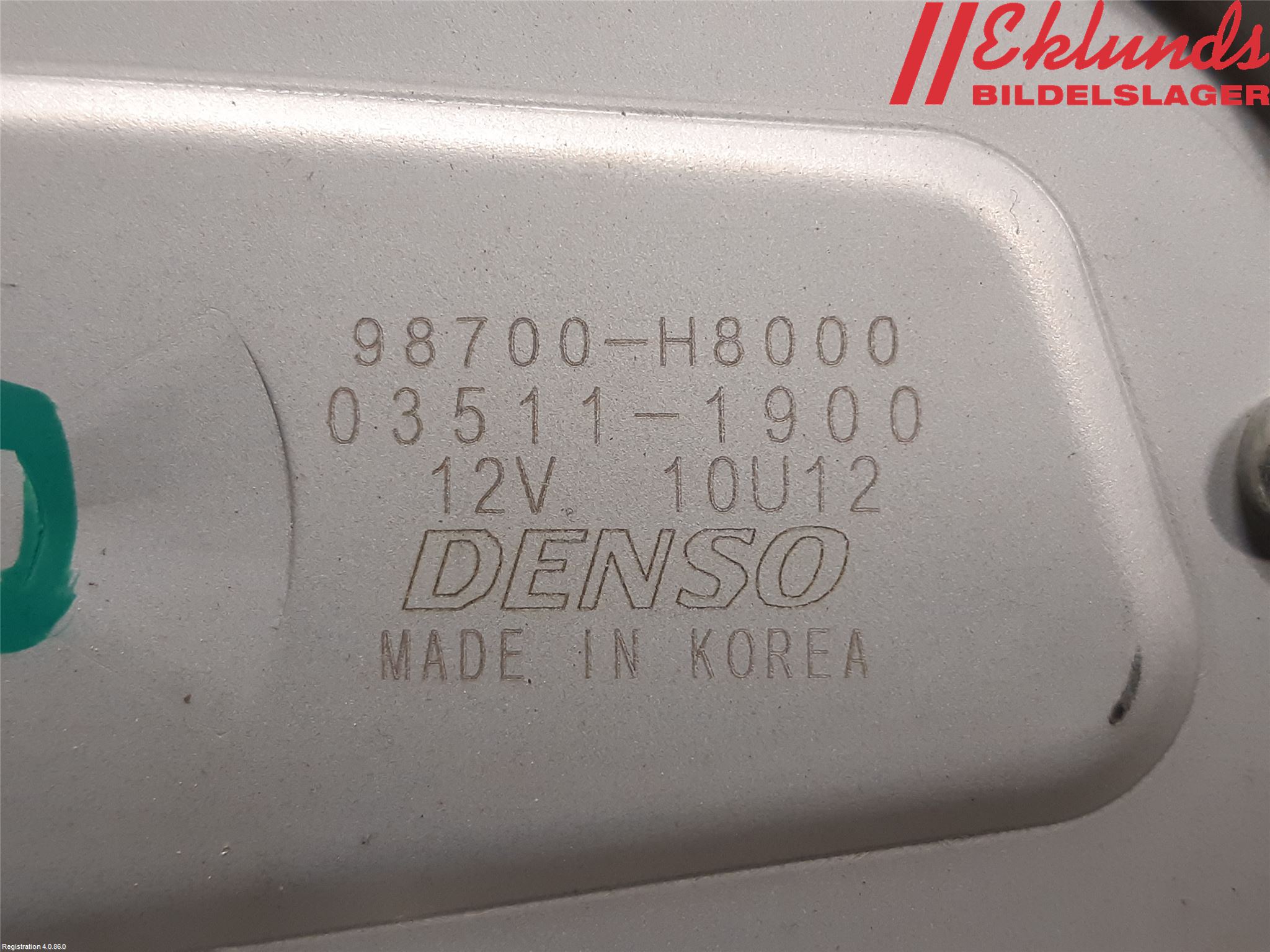 Kia STONIC 18->> Torkarmotor Baklucka