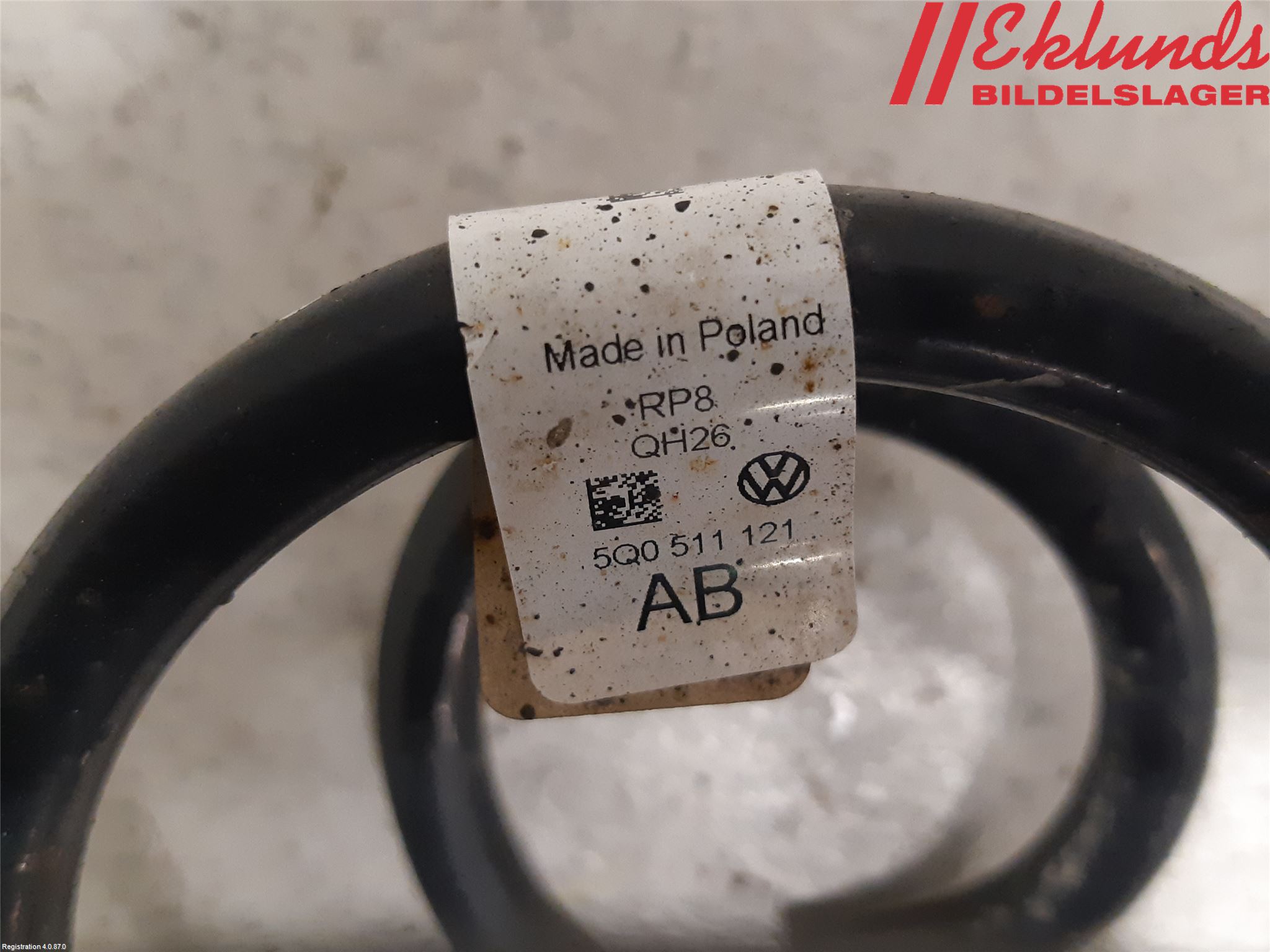 Volkswagen VW GOLF / E-GOLF VII 13-20 Fjäder Bak