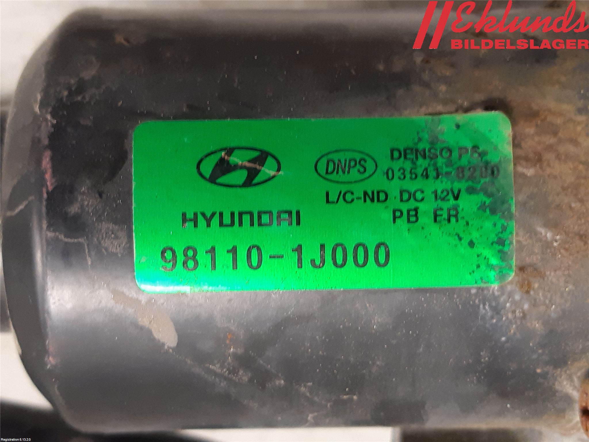 Hyundai i20 PB 09-14 Torkarmotor Vindruta