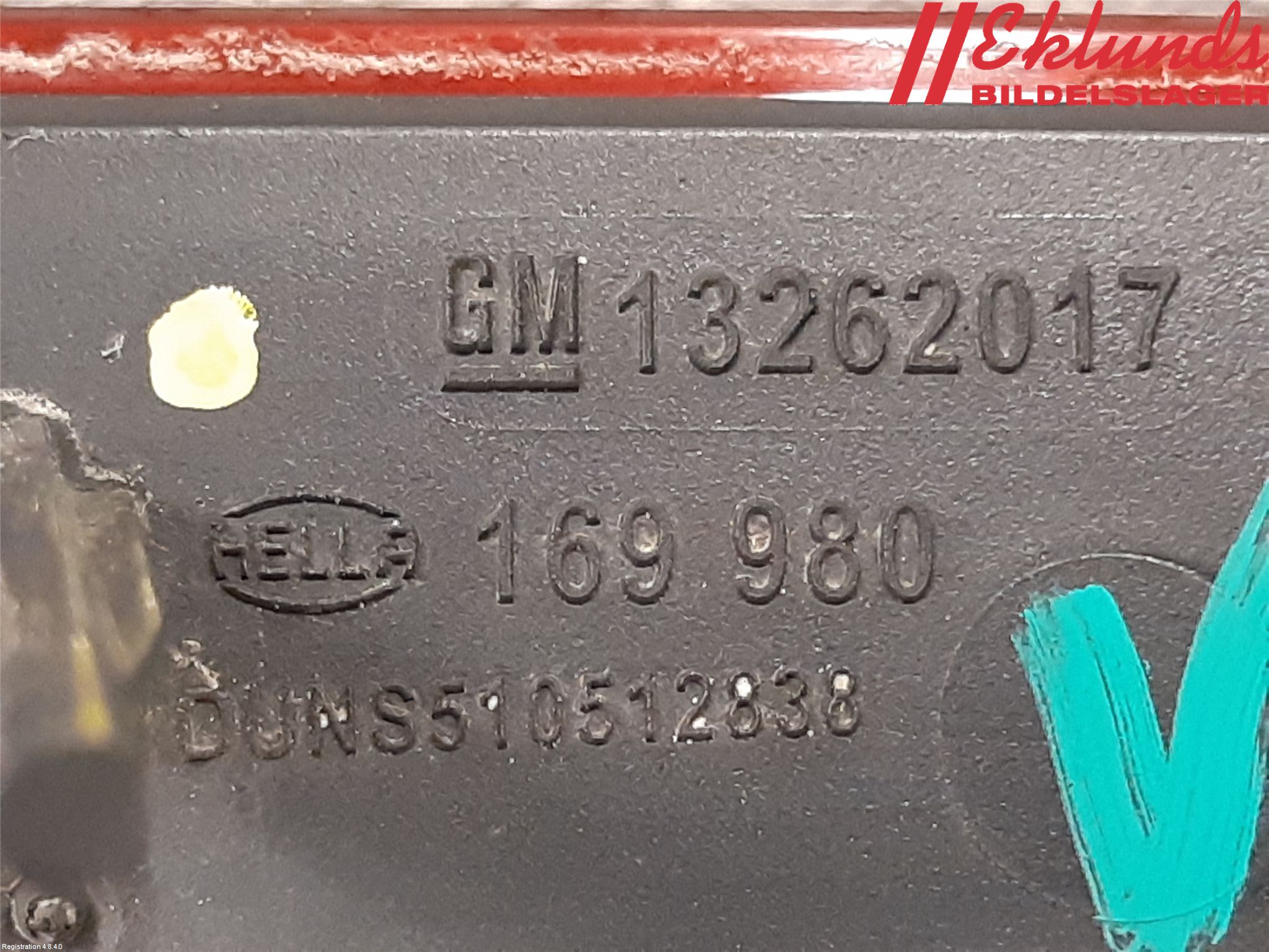 Opel ASTRA J 10-15 Dimljus/Reflex Bak