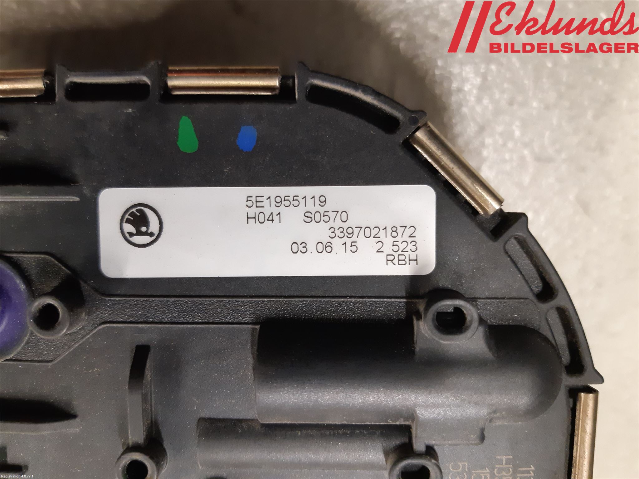 Skoda OCTAVIA (5E) 13-20 Torkarmotor Vindruta