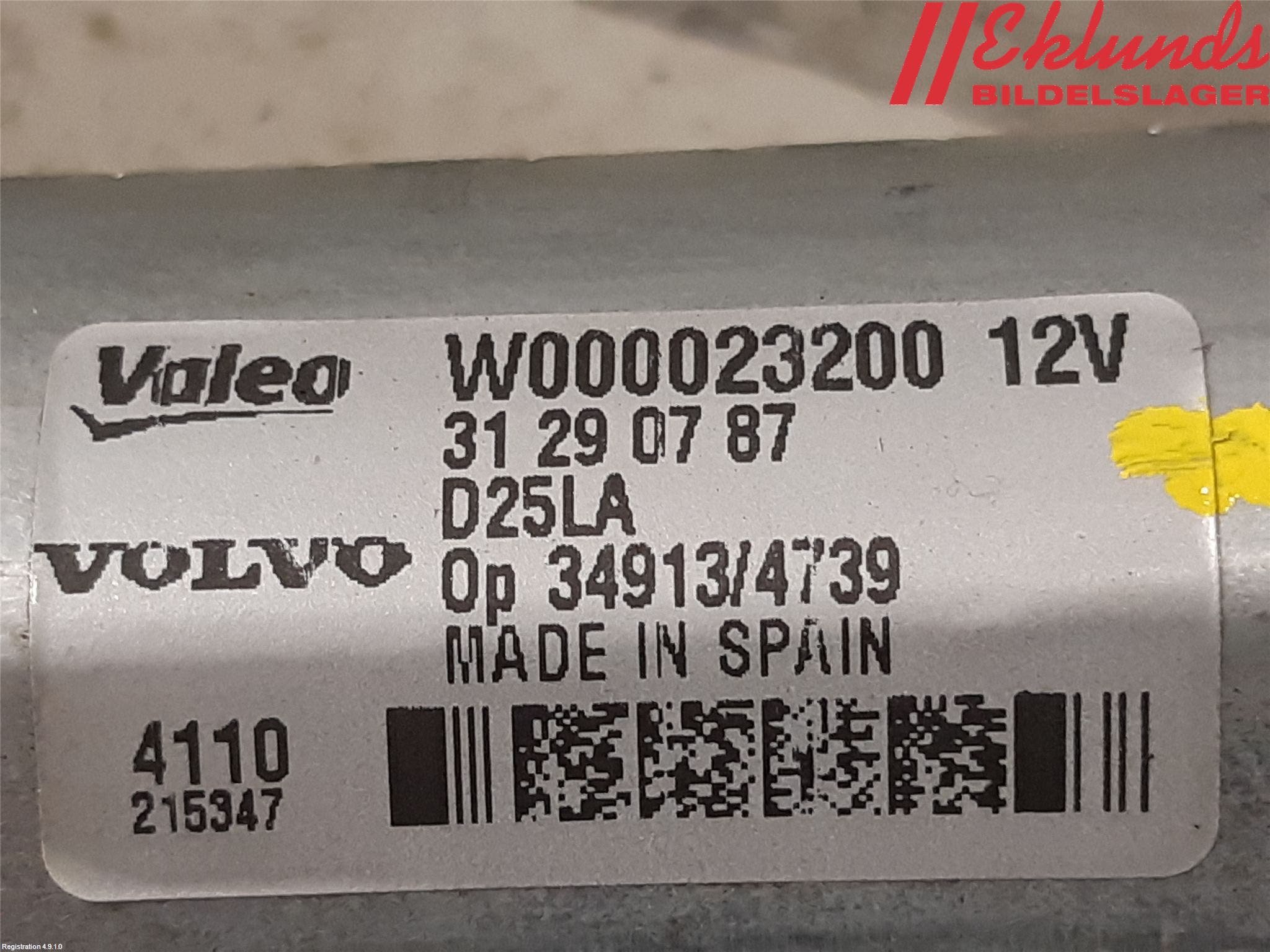 Volvo V70 08-13 Torkarmotor Baklucka