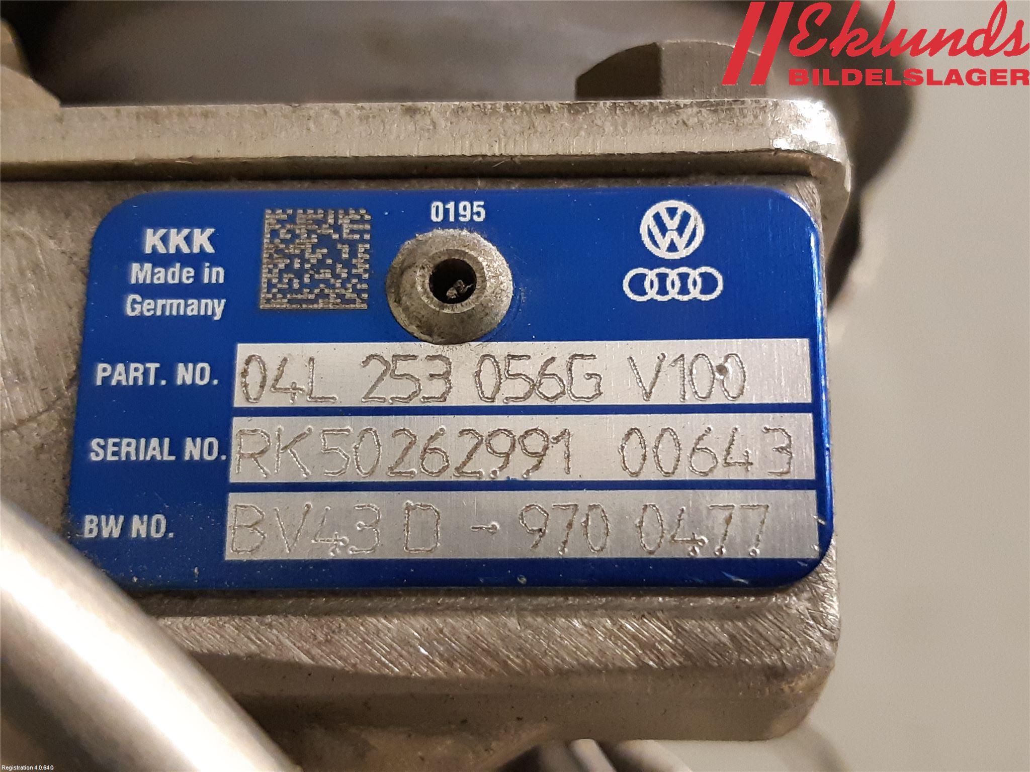 Volkswagen VW PASSAT 15-19 Turboaggregat