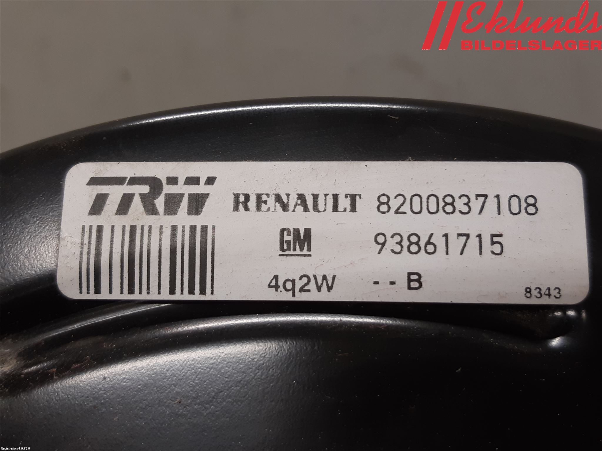 Opel VIVARO 01-14 Bromsservo