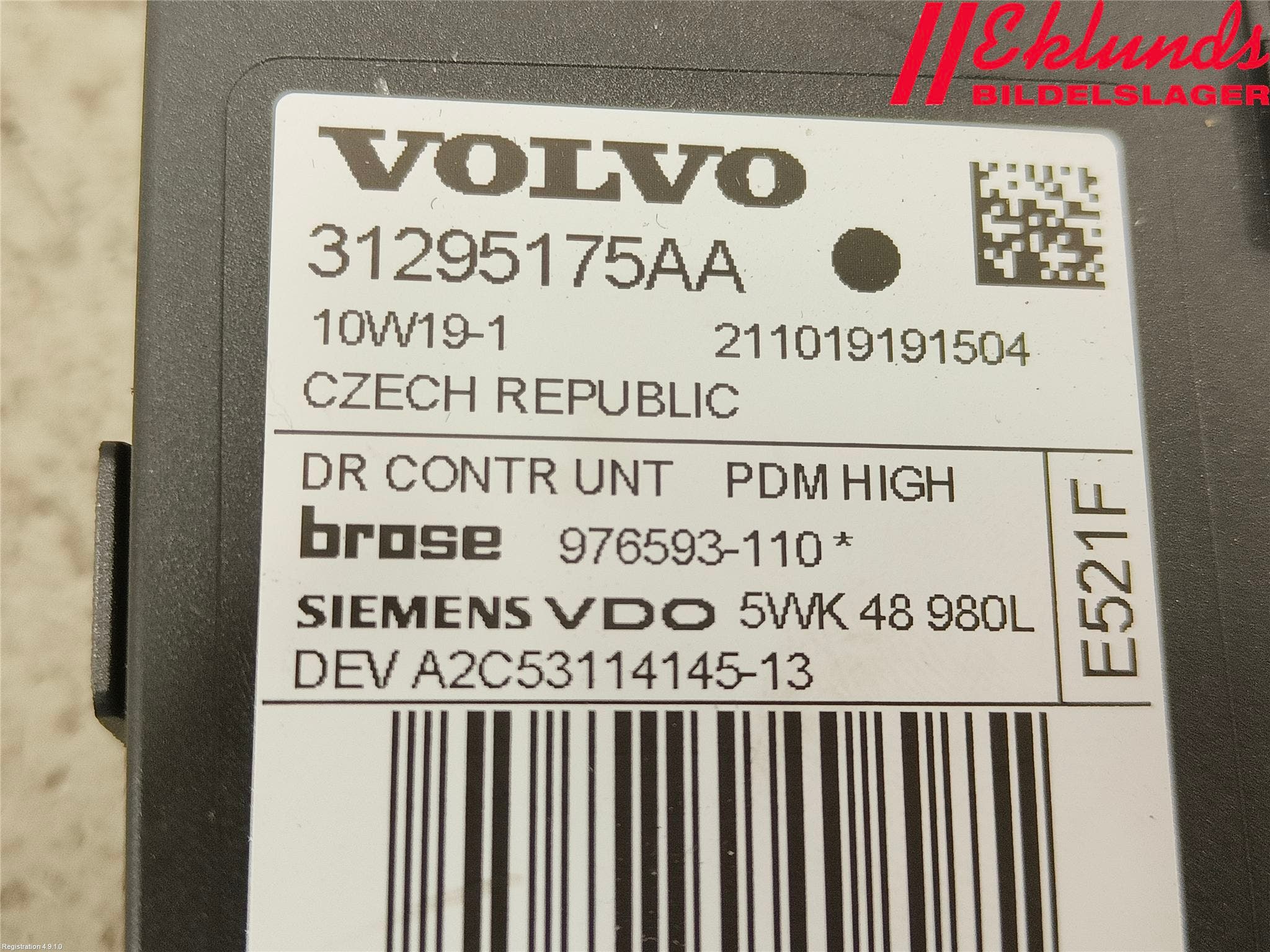 Volvo V50 08-12 Fönsterhissmotor