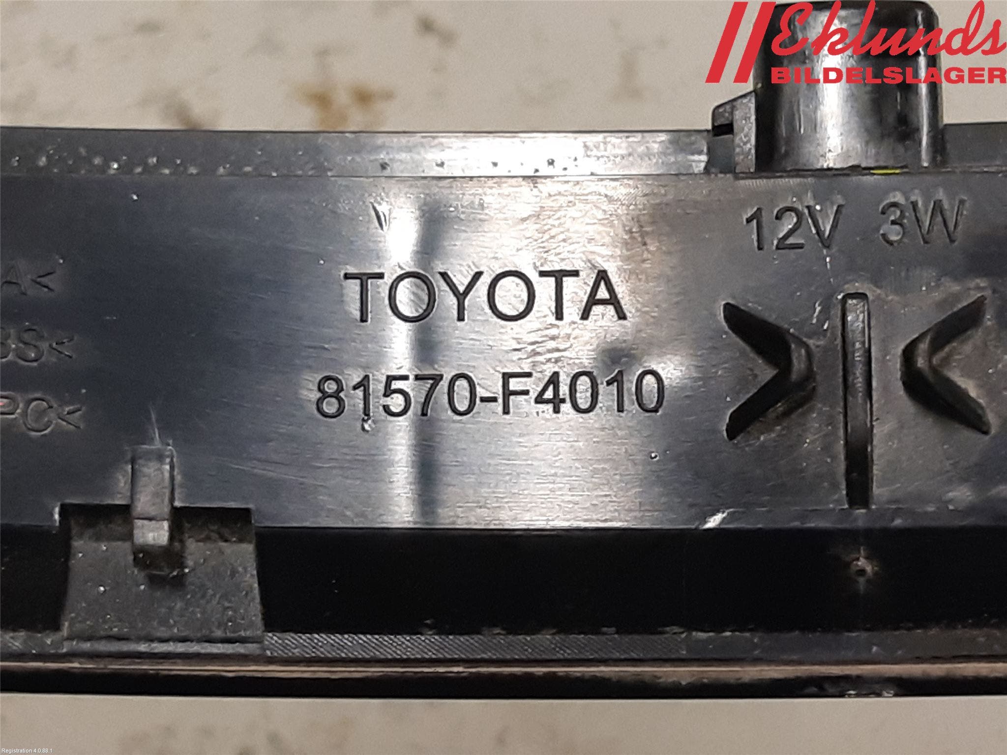 Toyota C-HR 16-23 Bromsljus Bakruta