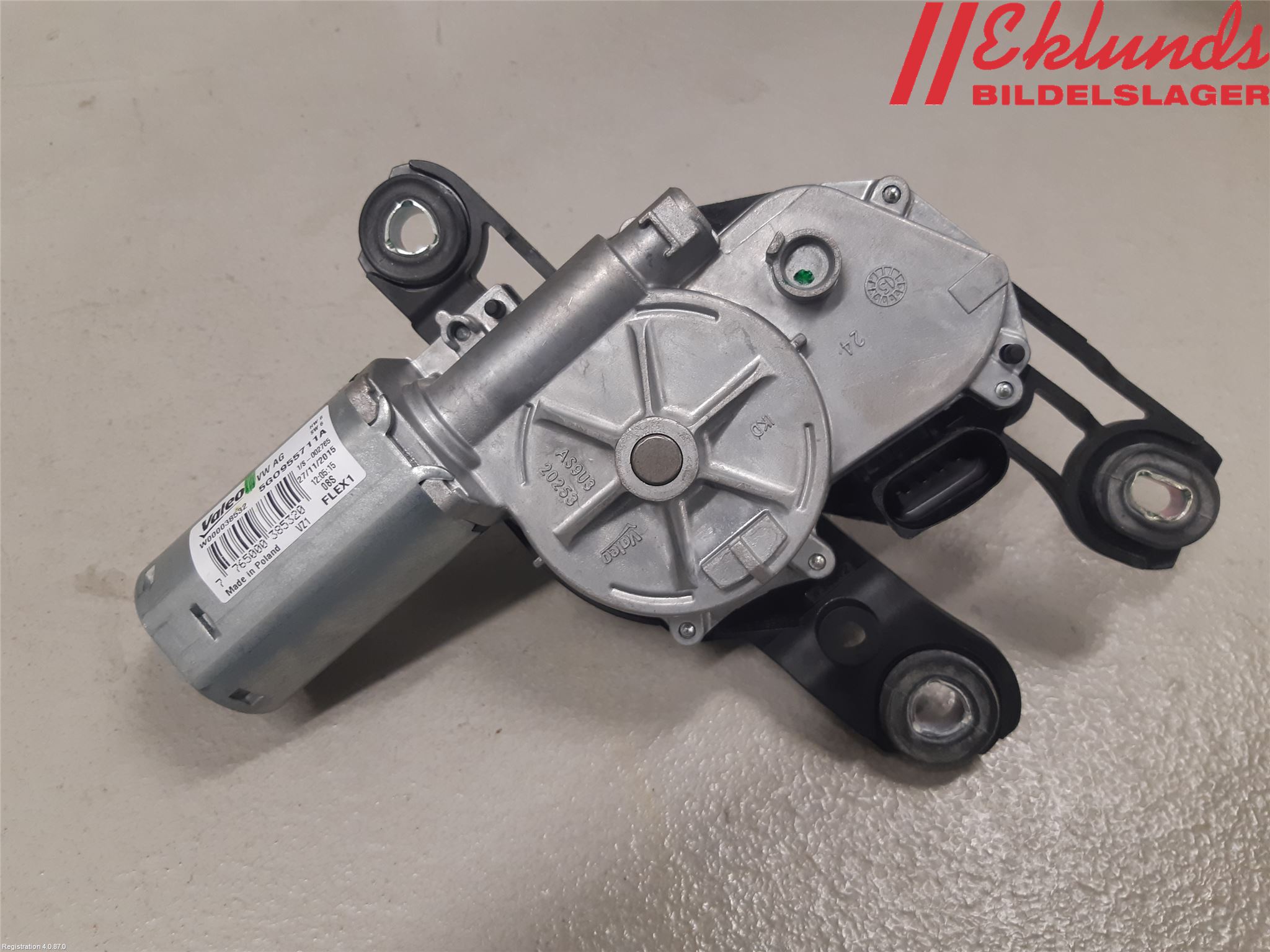 Volkswagen VW GOLF / E-GOLF VII 13-20 Torkarmotor Baklucka