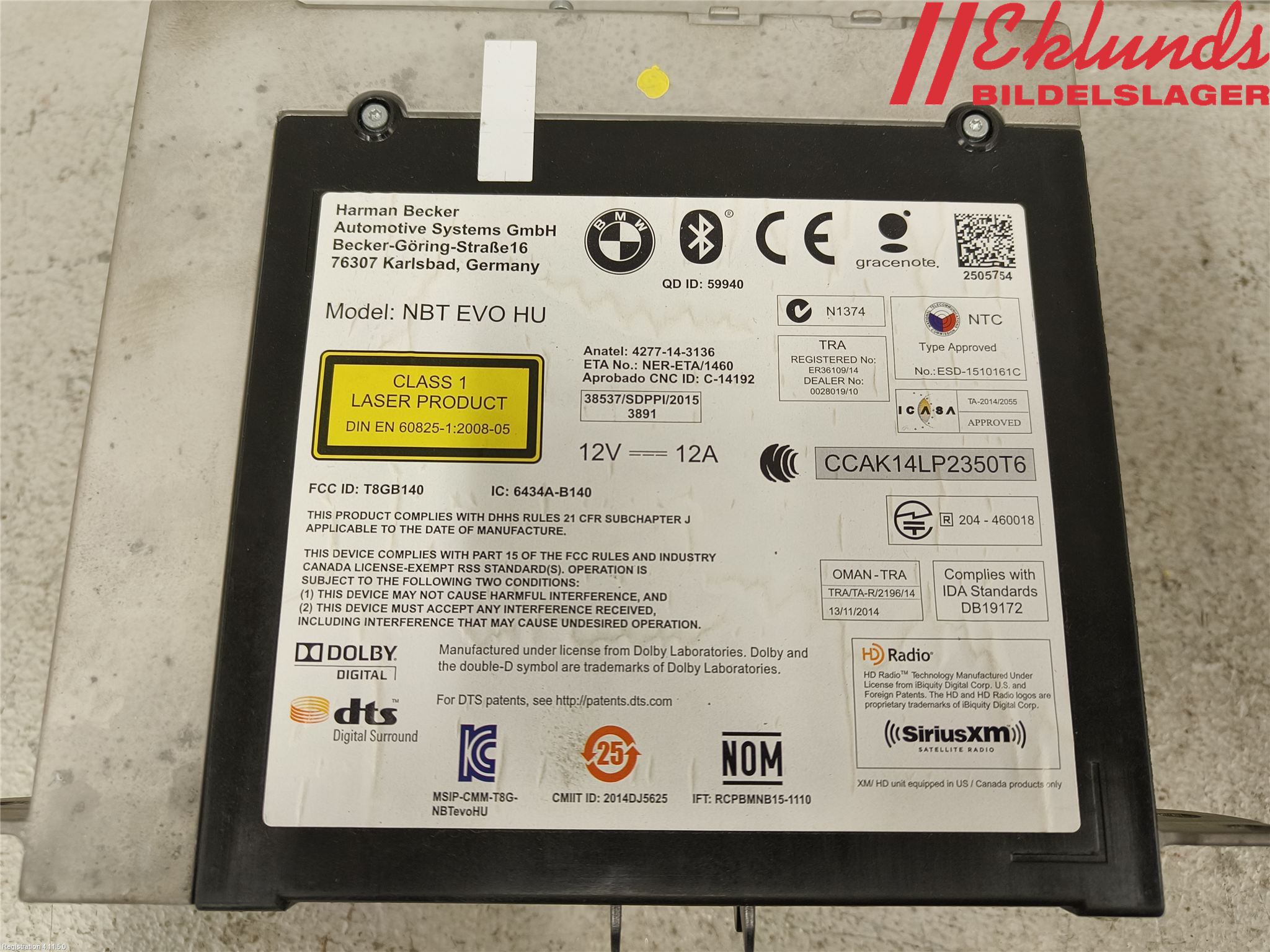 BMW 5 G30/G31/F90 17-23 Cd Radio - Multimediapanel