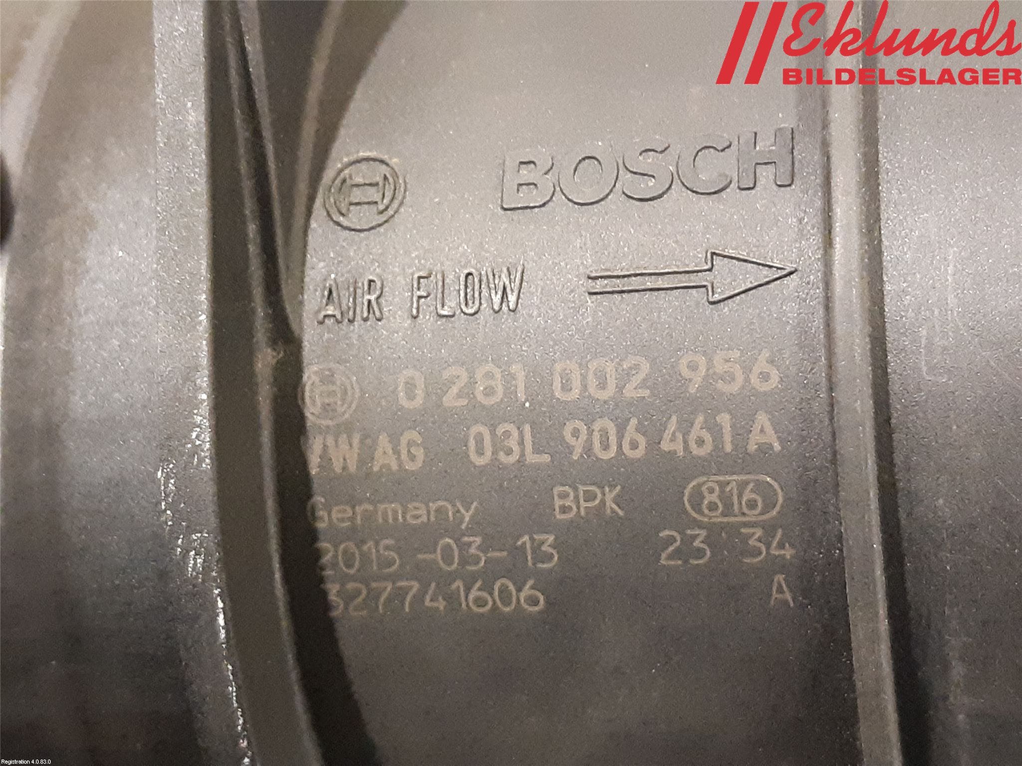 Volkswagen VW PASSAT 15-19 Injluftmassamätare