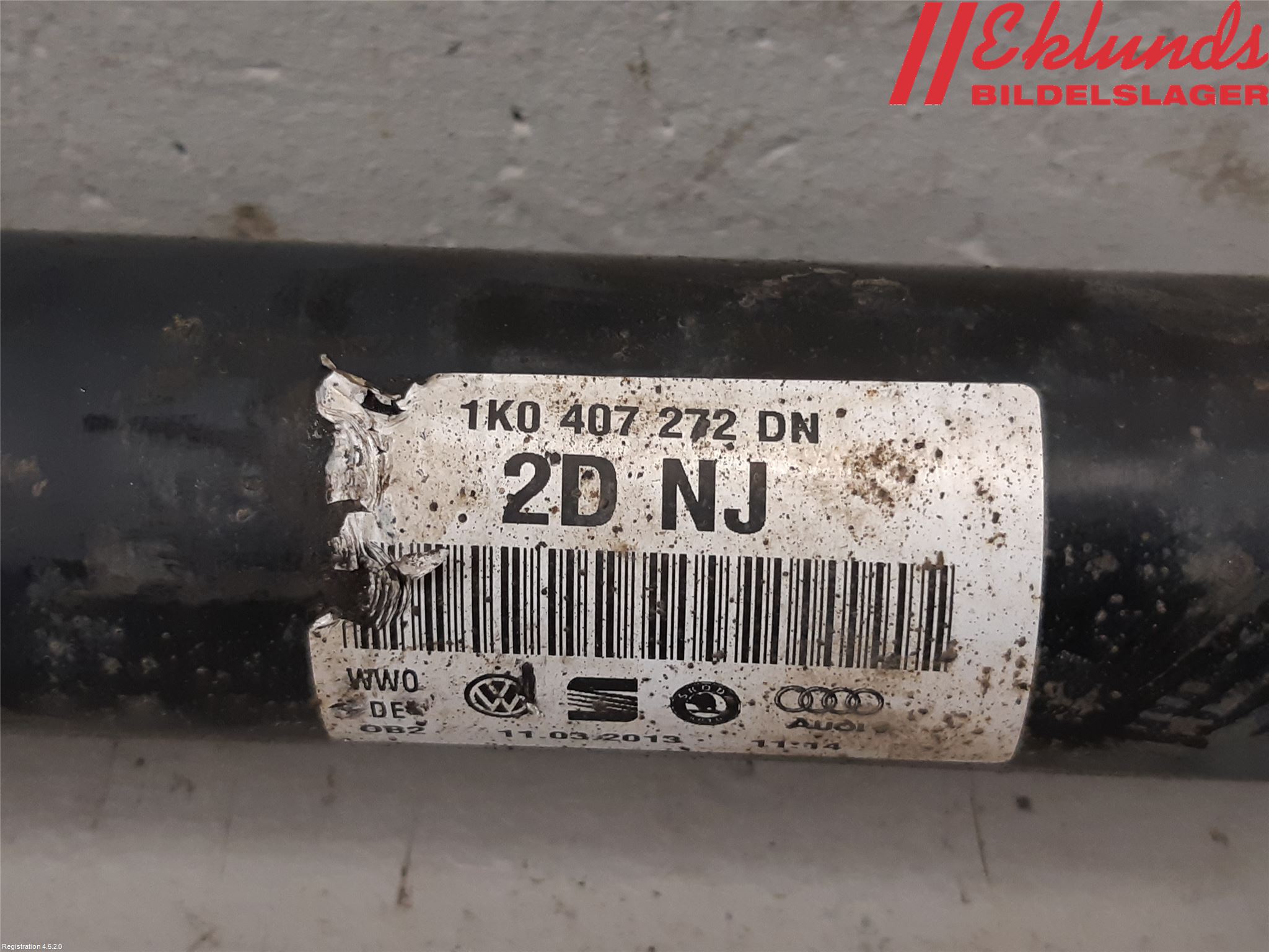 Volkswagen VW GOLF / E-GOLF VII 13-20 Drivaxel Fram Höger
