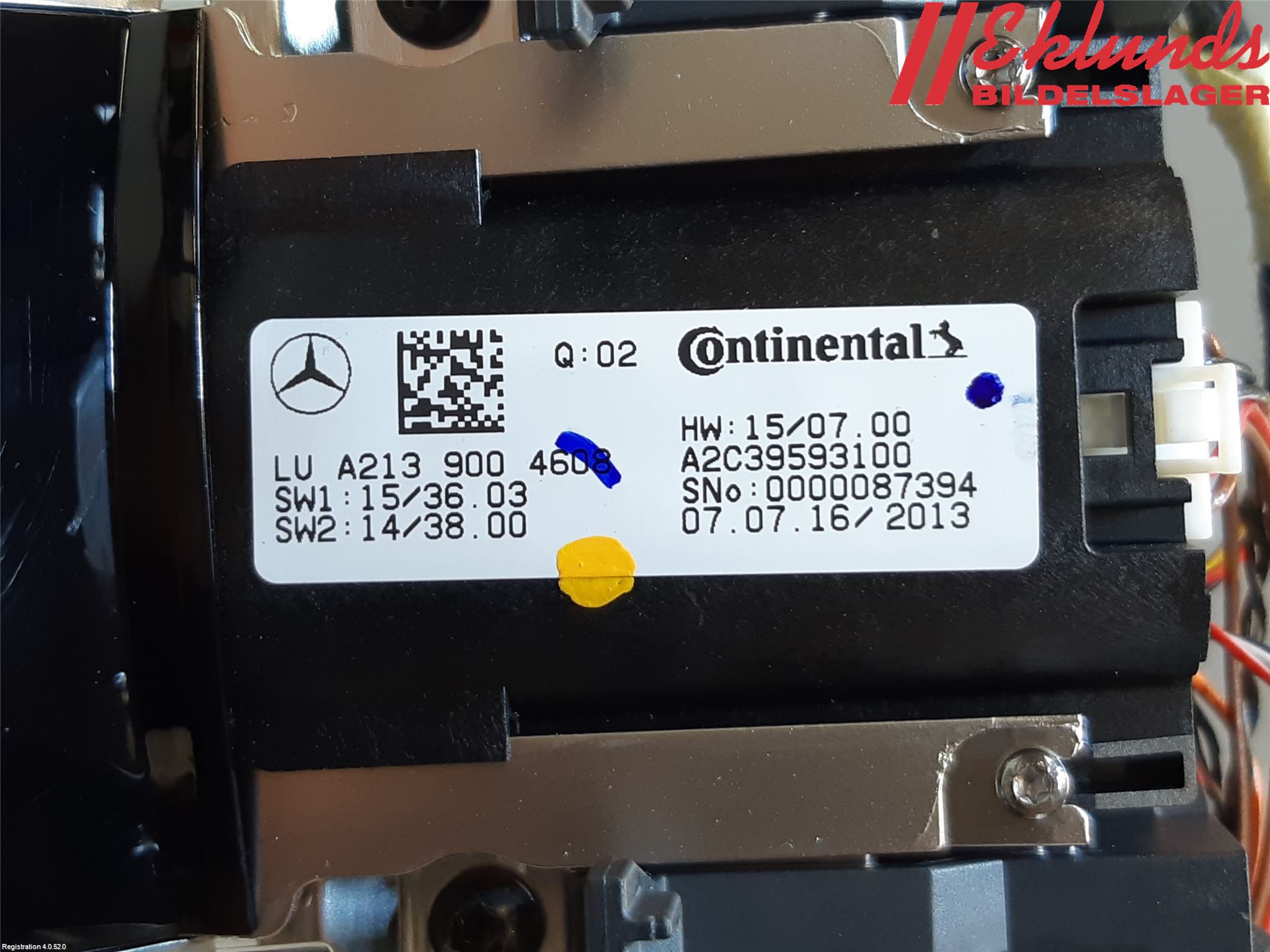 Mercedes-Benz MB E-KLASS (W213) 16-23 Strömställare Färddator