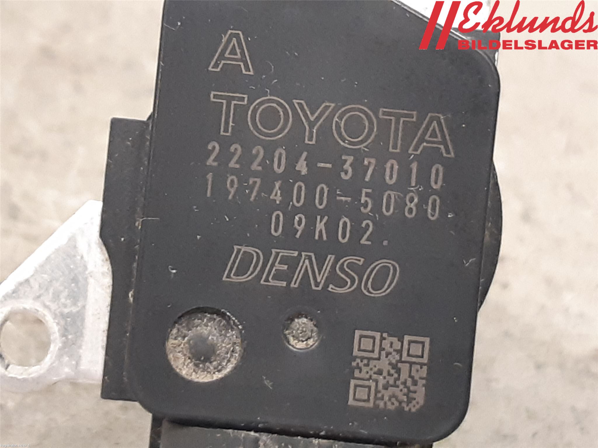 Toyota YARIS XP90 06-11 Injluftmassamätare