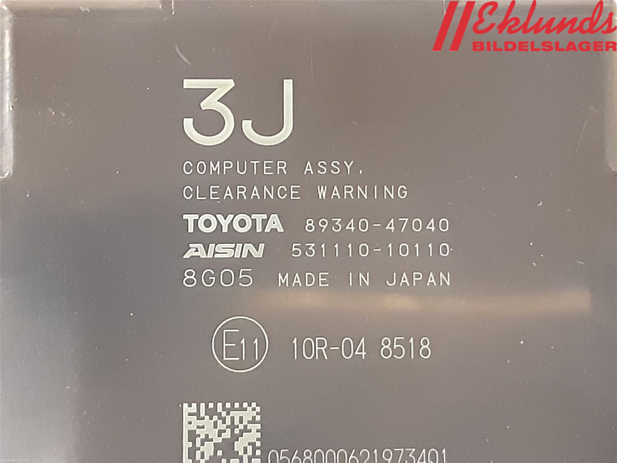 Toyota PRIUS (ZVW50) 16-21 Styrenhet Parkeringshjälp