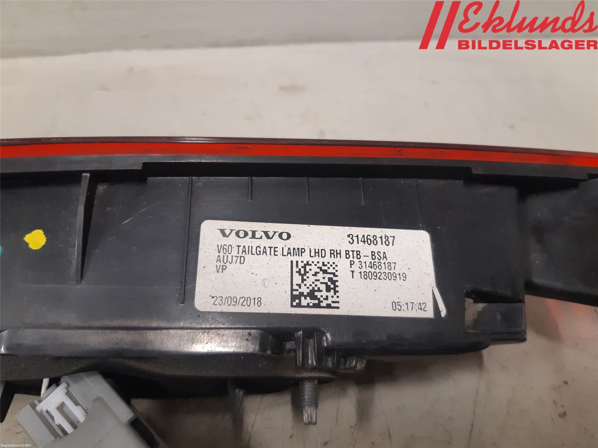 Volvo V60 19- Bakljus Lucka Hö