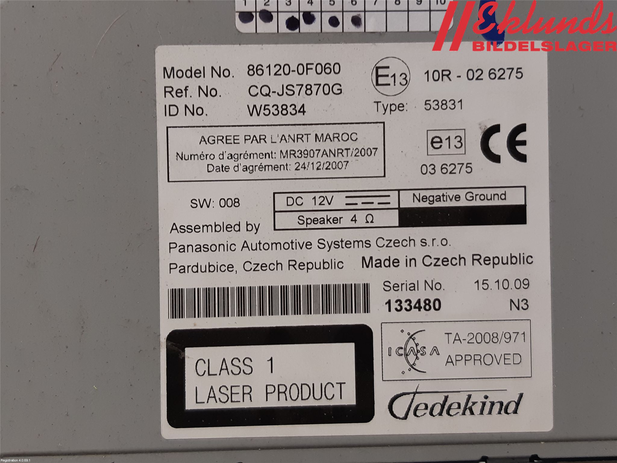Toyota VERSO 09-18 Cd Radio - Multimediapanel