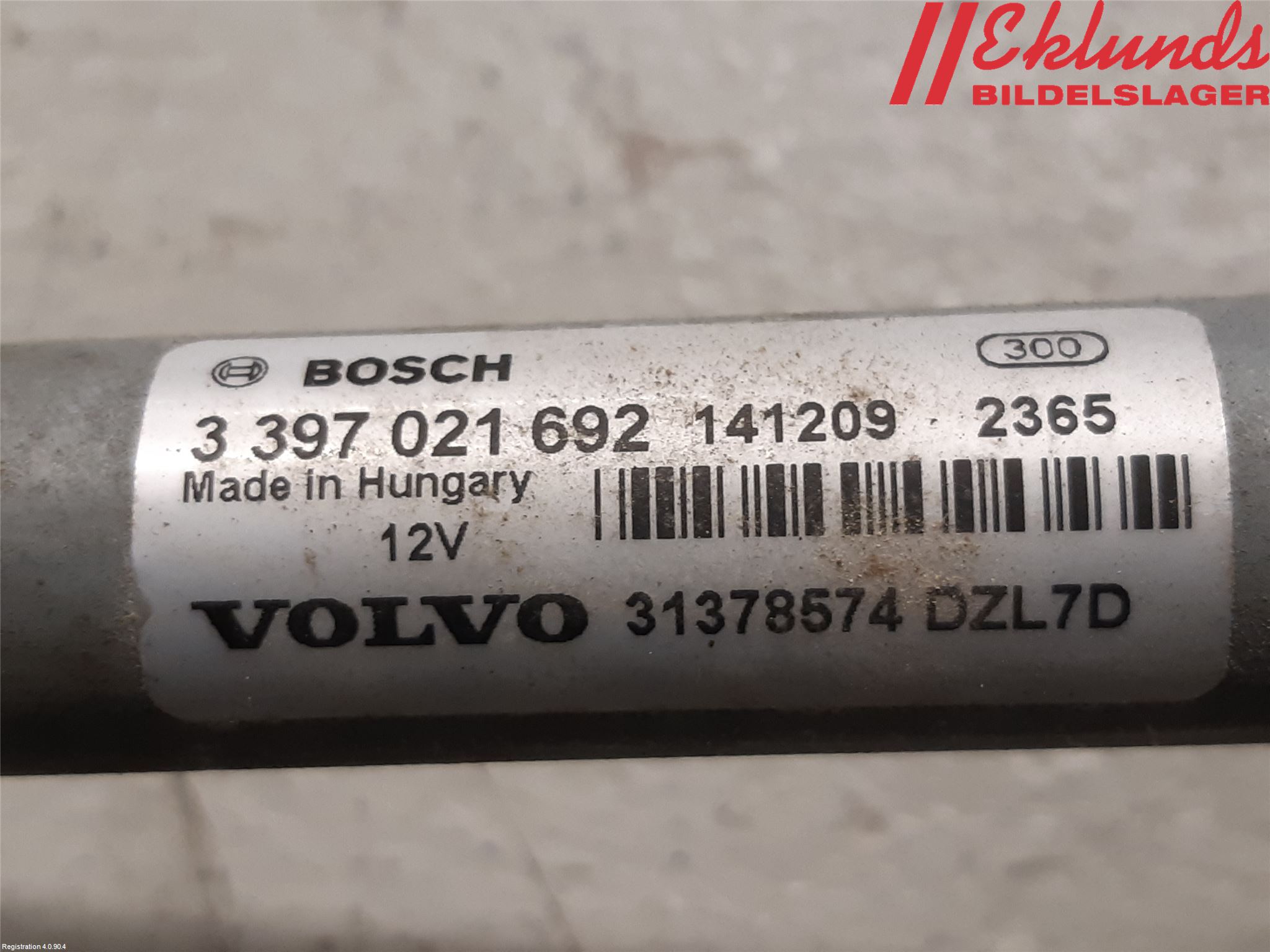 Volvo V40 12-19 Torkarmekanism Vindruta