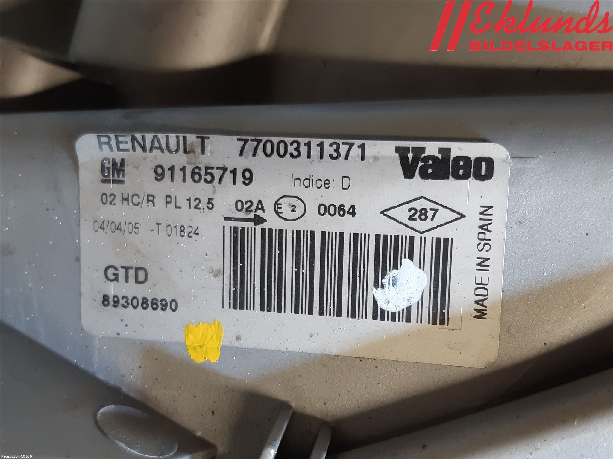 Opel VIVARO 01-14 Strålkastare Vänster