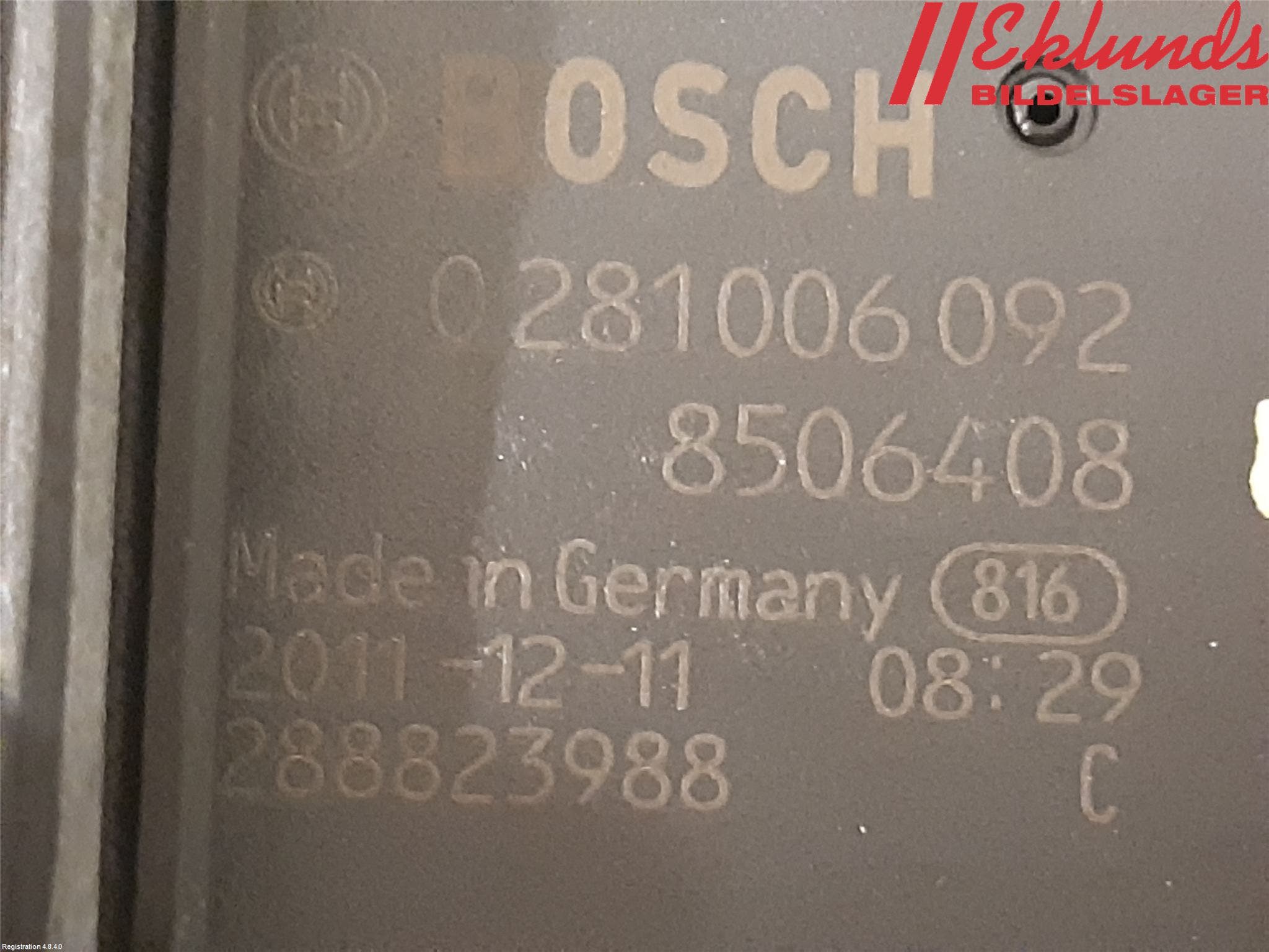 BMW 1 F20/F21 11-19 Injluftmassamätare