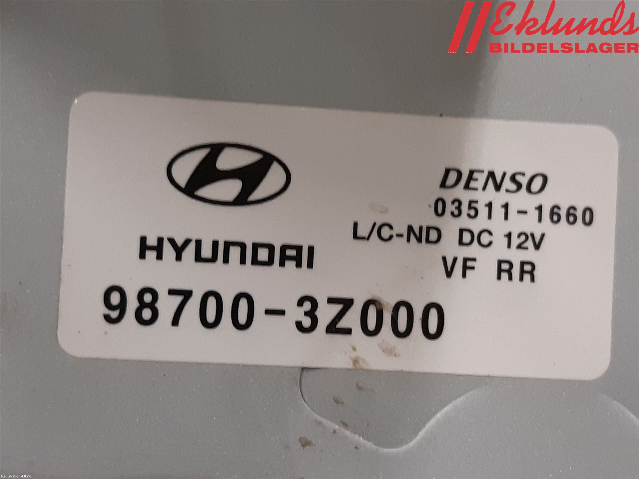 Hyundai i40 16-18 Torkarmotor Baklucka
