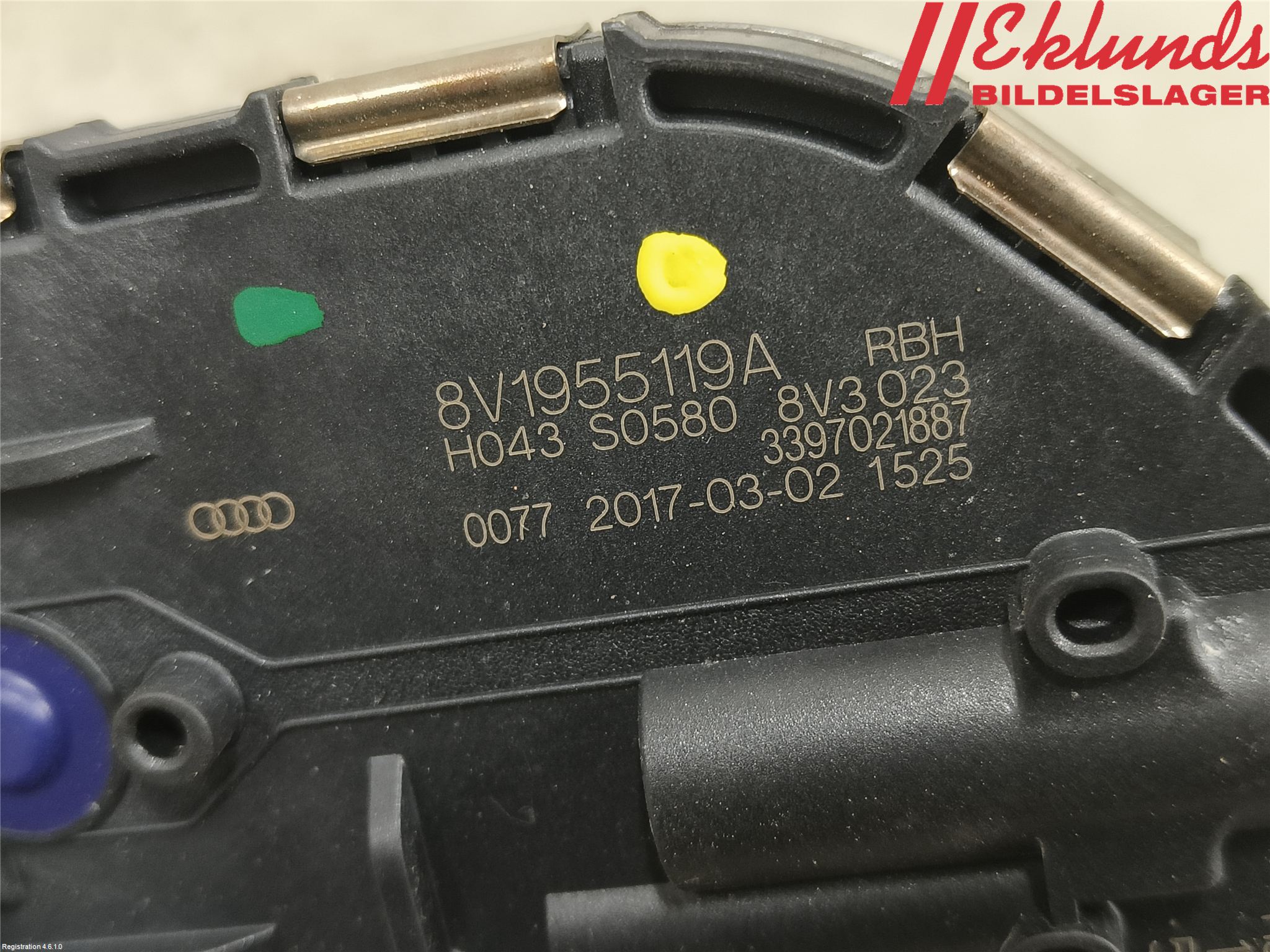 Audi A3/S3 8V 13-20 Torkarmotor Vindruta