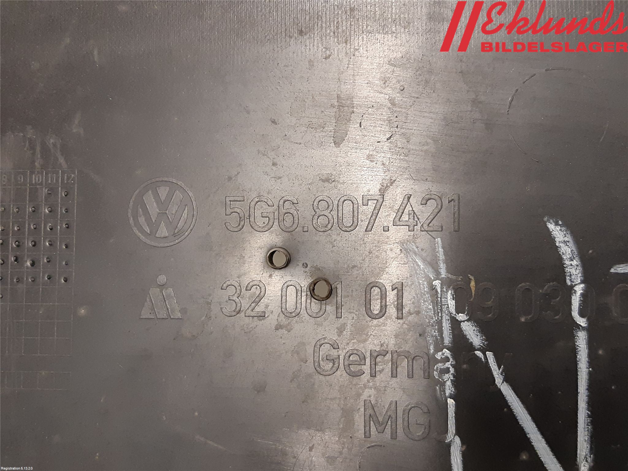 Volkswagen VW GOLF / E-GOLF VII 13-20 Stötfångarbeklädnad Bak